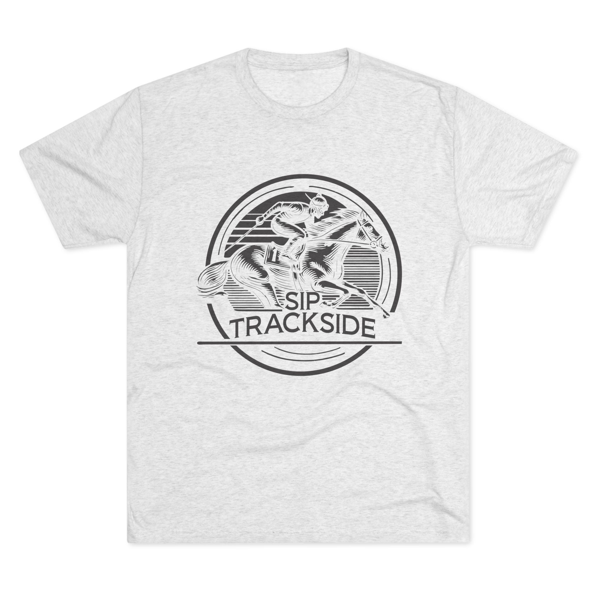 Trackside Distilling Sip Trackside Unisex Tri-Blend Crew Tee-3