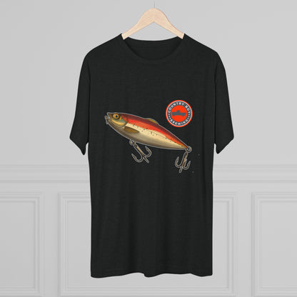 Country Boy Fishing Lure Unisex Tri-Blend Crew Tee