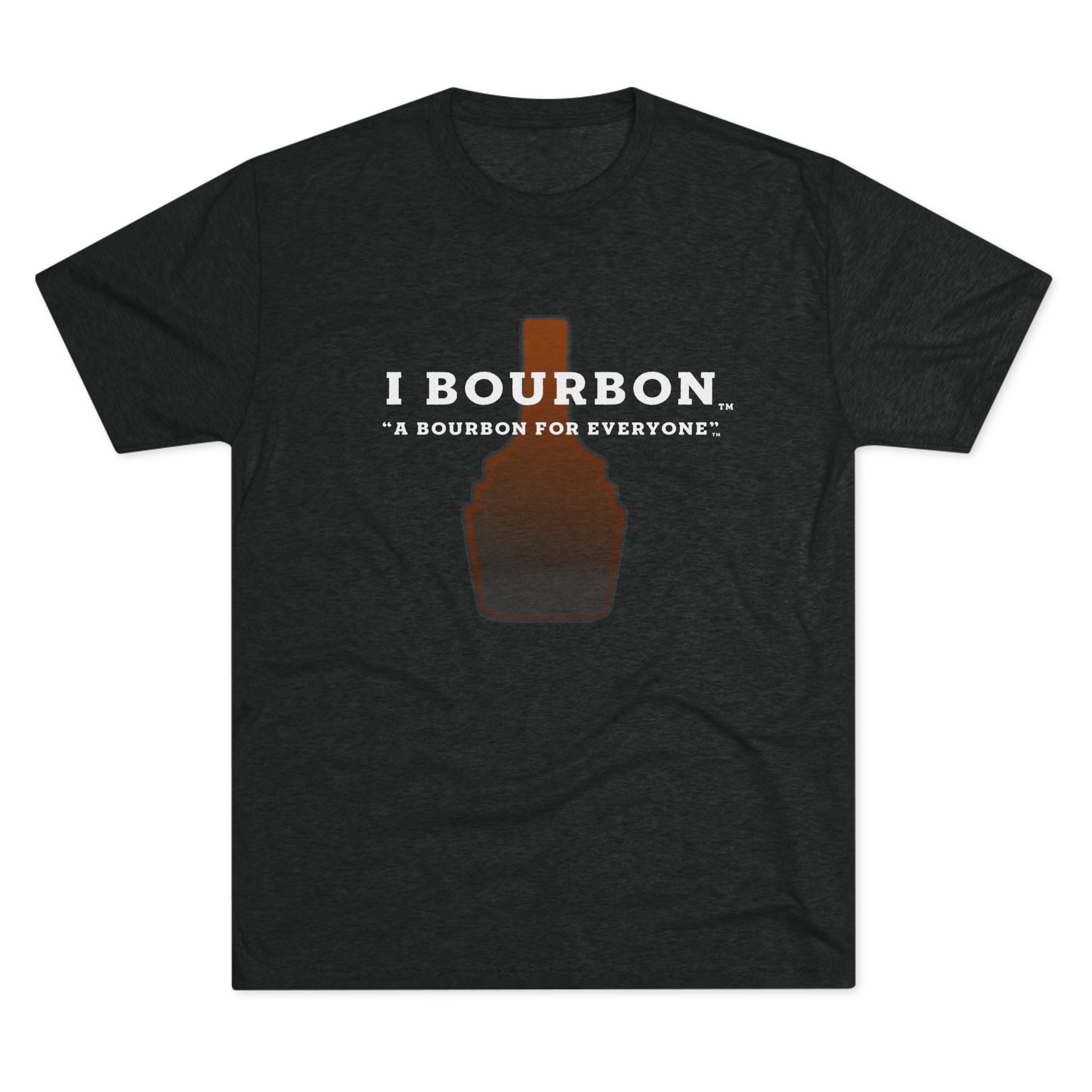 I Bourbon Outline Unisex Tri-Blend Crew Tee-5