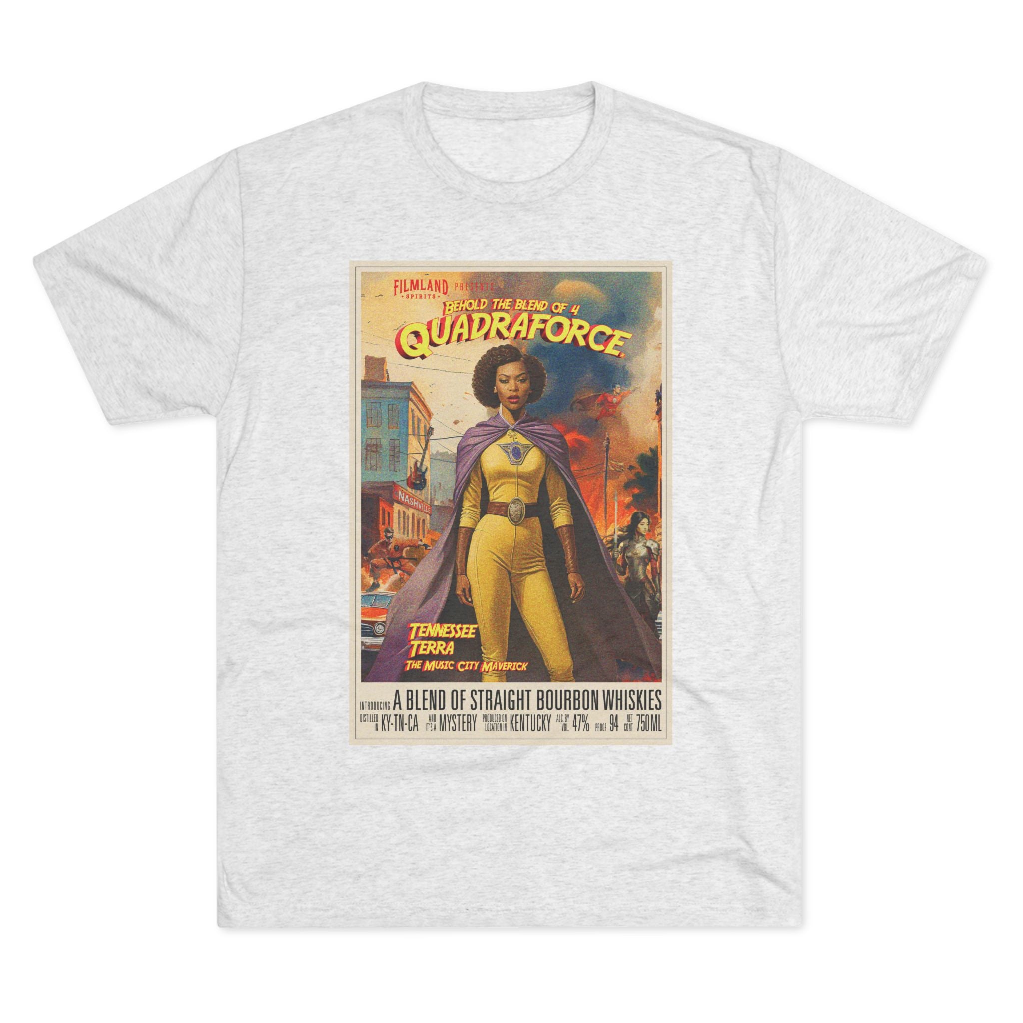 Filmland Quadraforce Unisex Tri-Blend Crew Tee-5