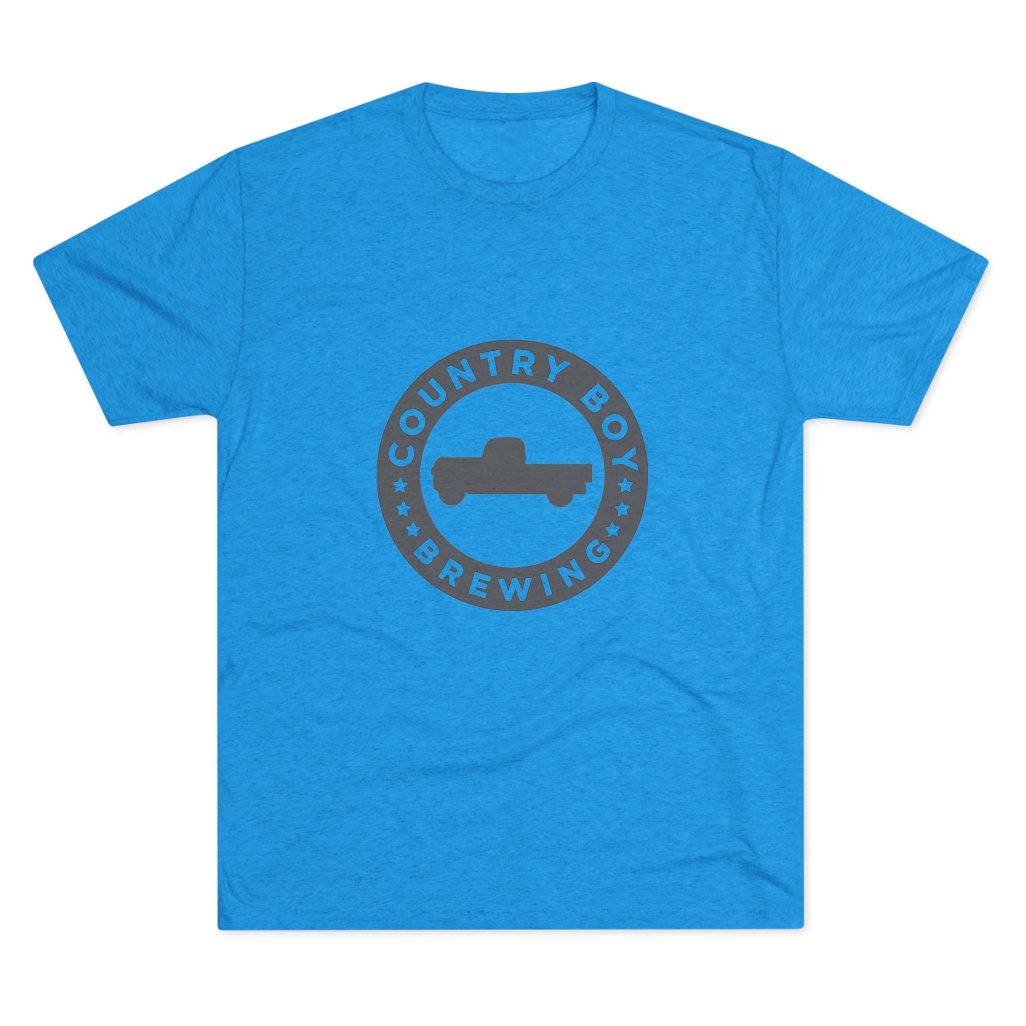 Country Boy Beer Logo Unisex Tri-Blend Crew Tee-3