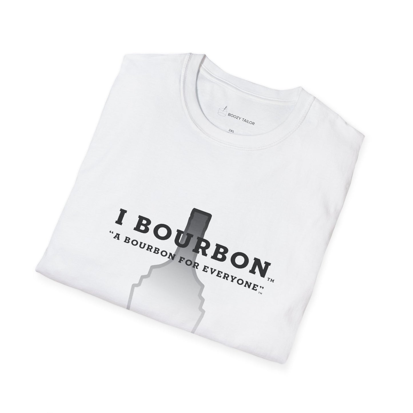 I Bourbon Faded Bottle Unisex Softstyle T-Shirt