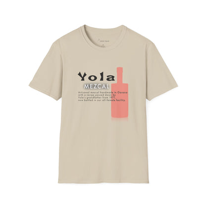 Yola Mezcal Faded Bottle Unisex Softstyle T-Shirt
