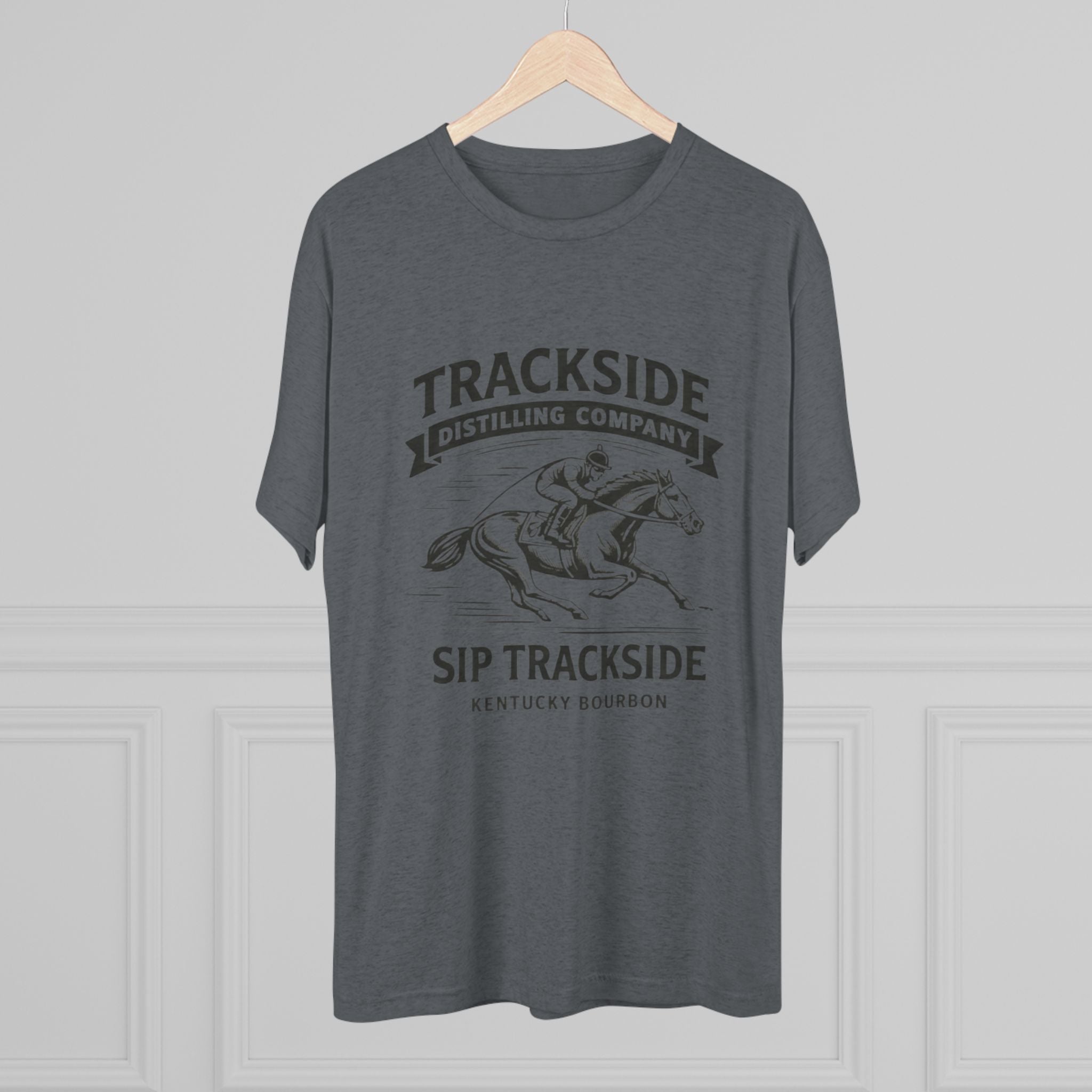 Trackside Bourbon Unisex Tri-Blend Crew Tee-10