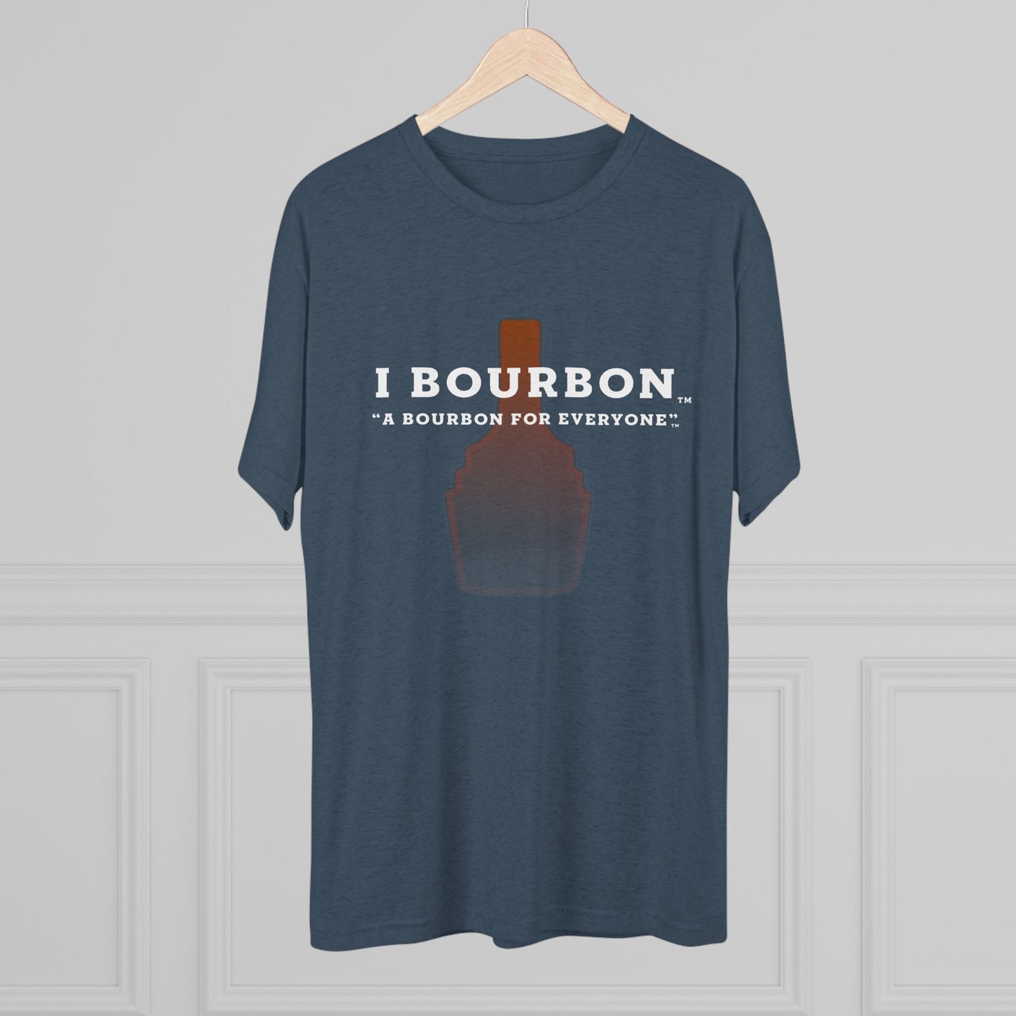I Bourbon Outline Unisex Tri-Blend Crew Tee