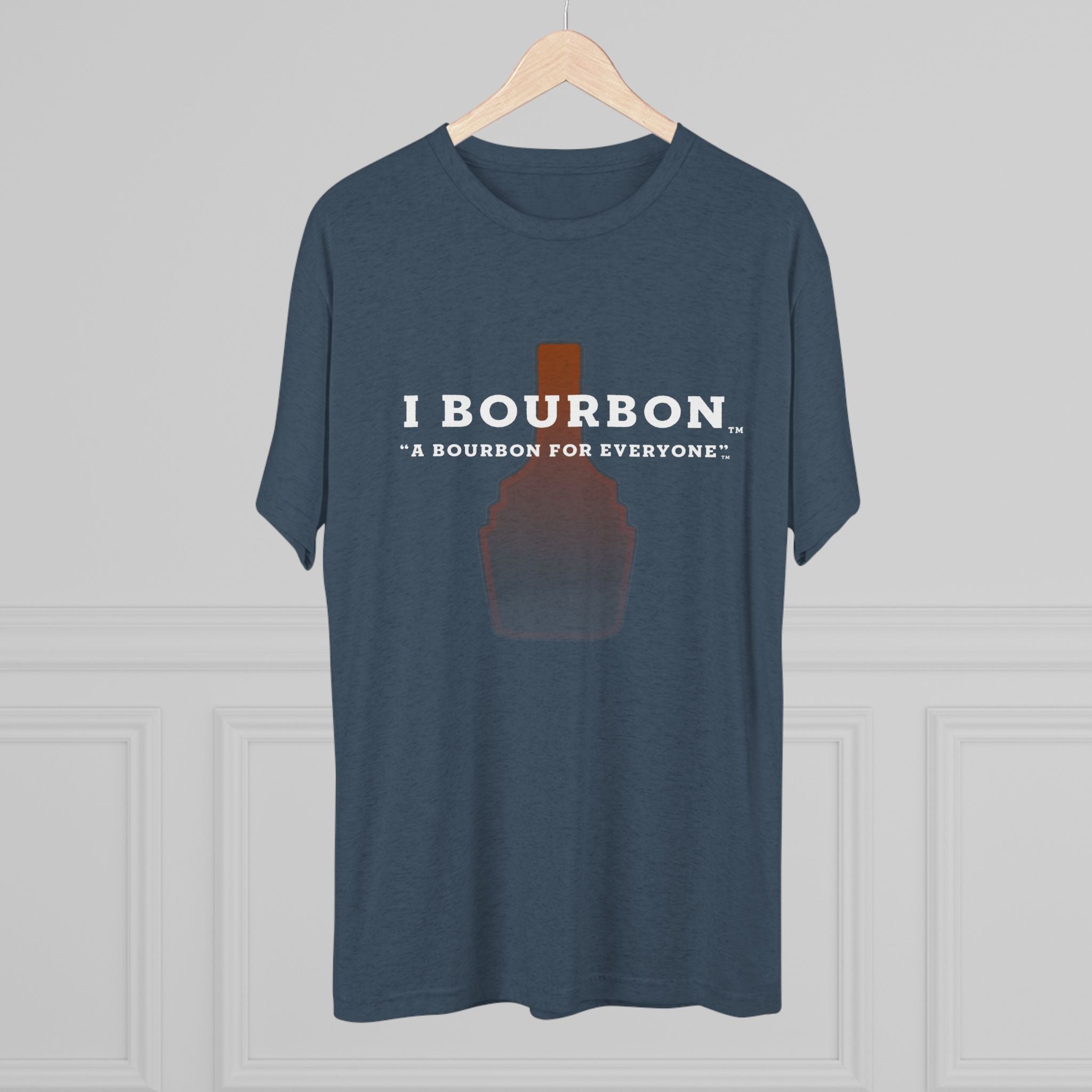I Bourbon Outline Unisex Tri-Blend Crew Tee-27