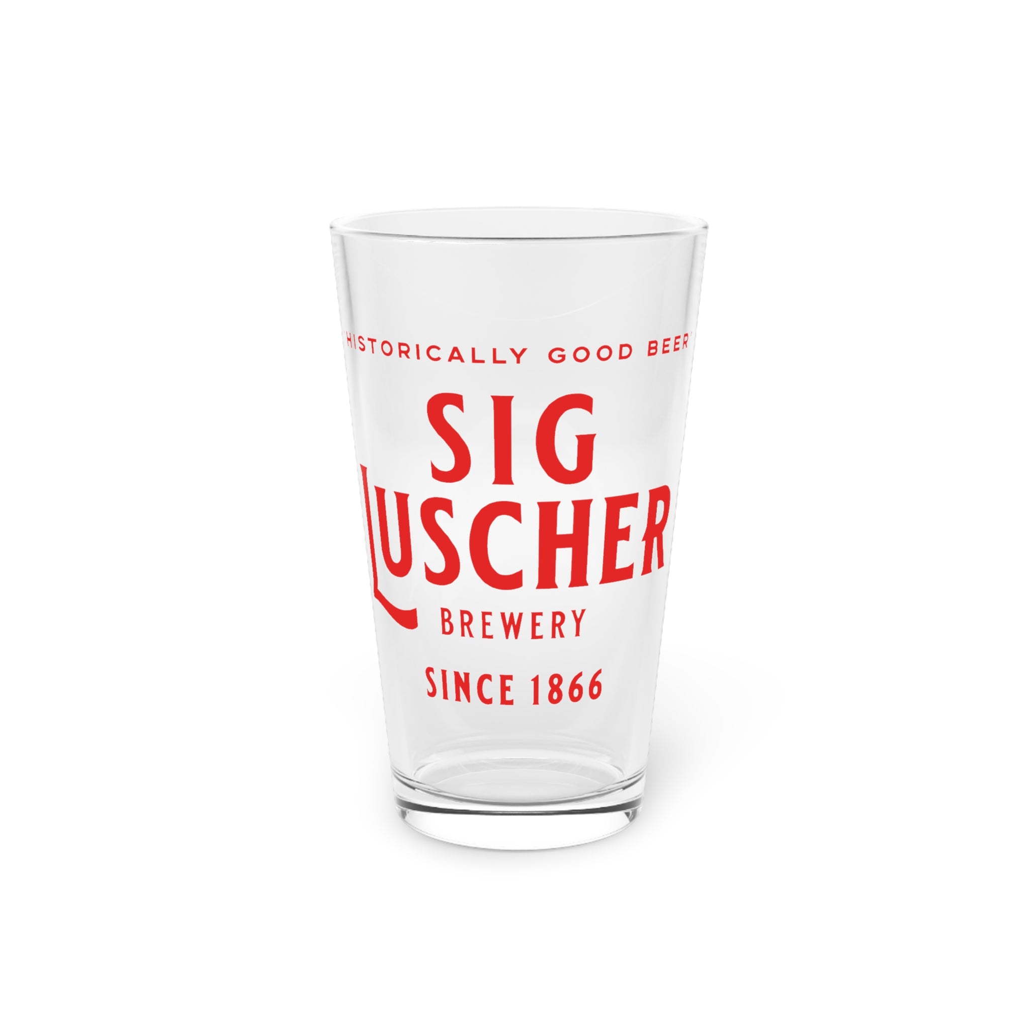 Sig Luscher Brewery Pint Glass, 16oz-3