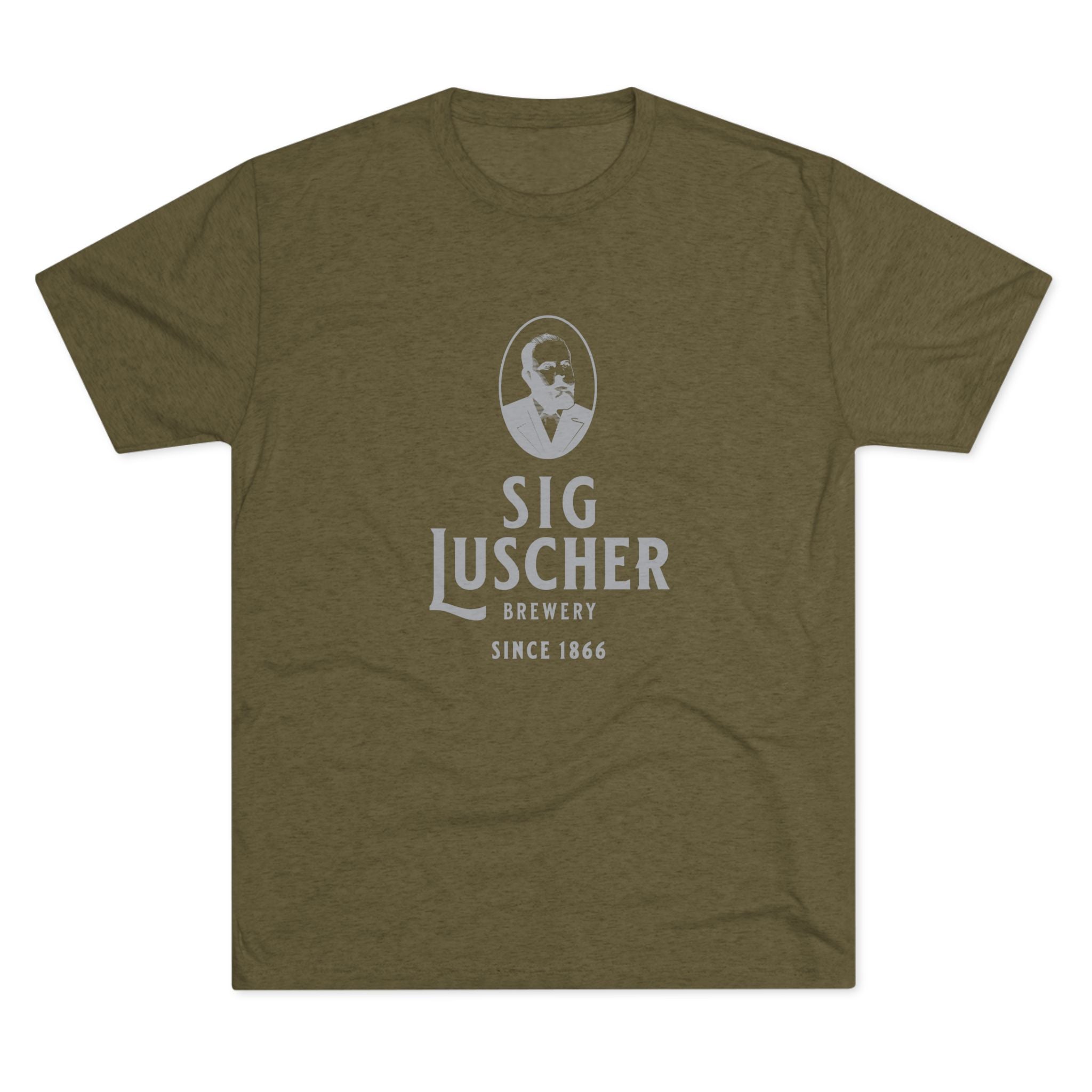 Sig Luscher Brewery Unisex Tri-Blend Crew Tee-4