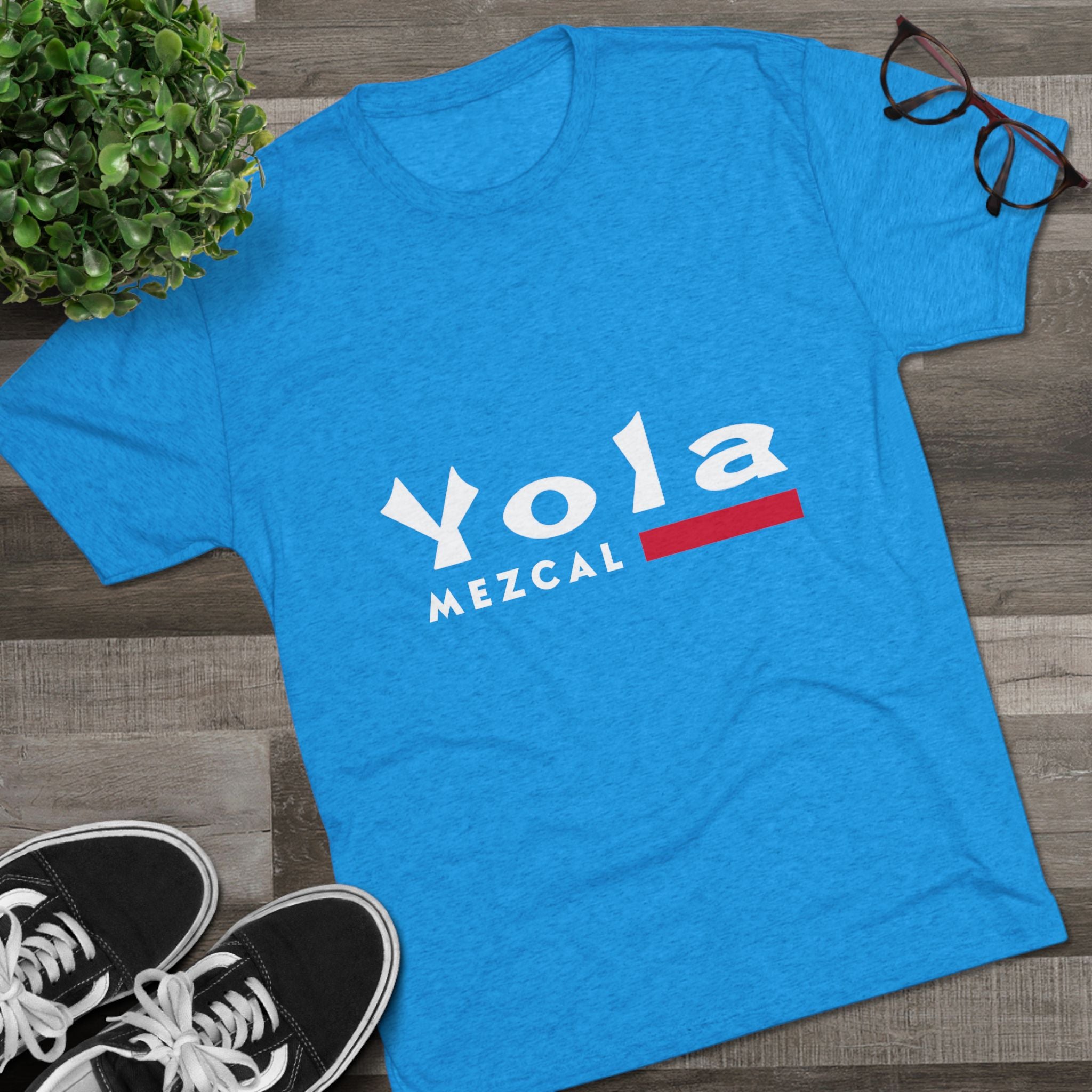Yola Mezcal Logo Unisex Tri-Blend Crew Tee-16