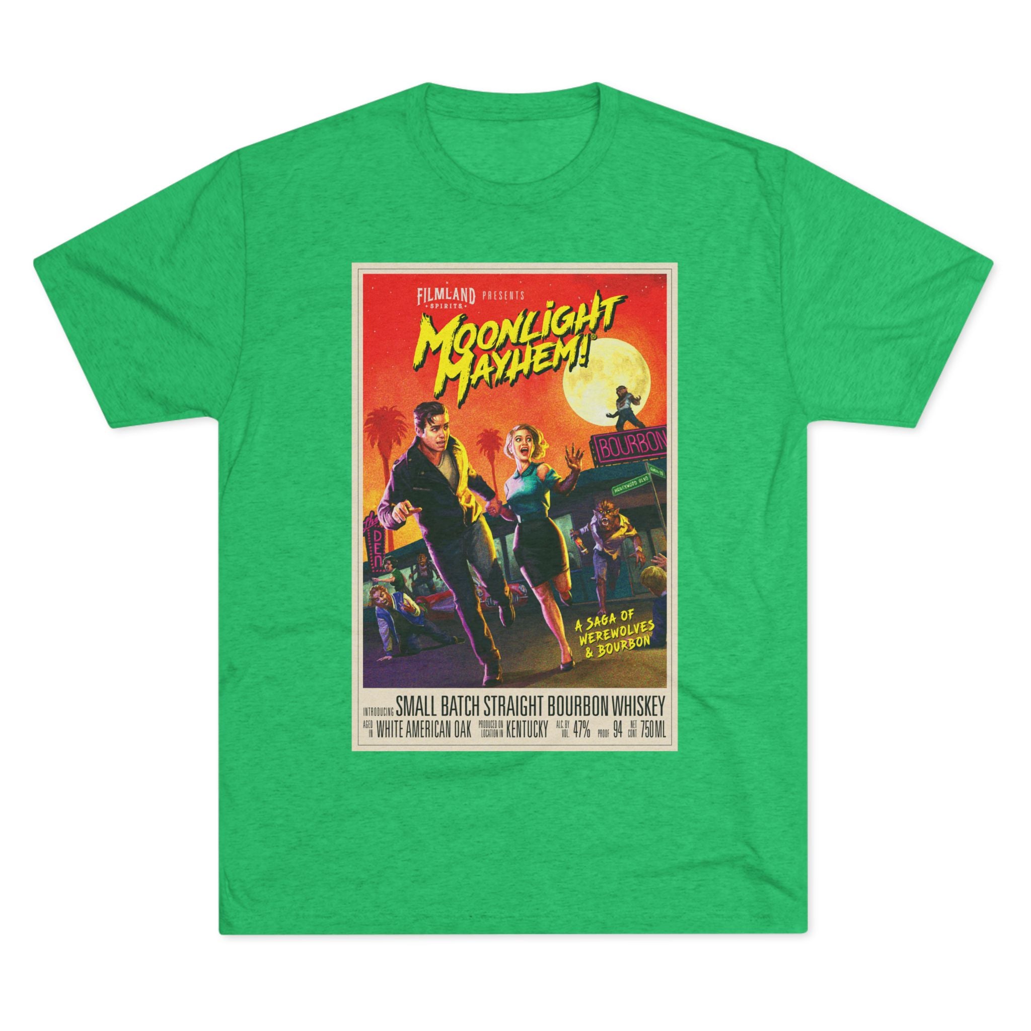 Filmland Moonlight Mayhem Unisex Tri-Blend Crew Tee-7