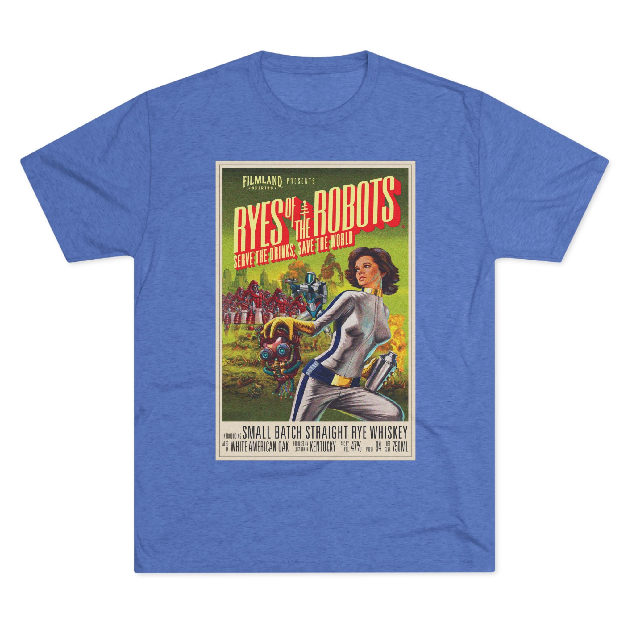 Filmland Ryes of the Robots Unisex Tri-Blend Crew Tee-8