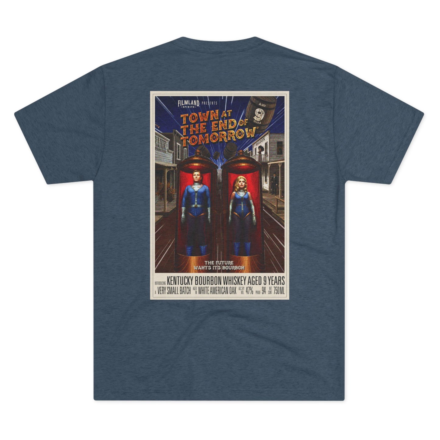 Filmland Town at the End of Tomorrow Unisex Tri-Blend Crew Tee