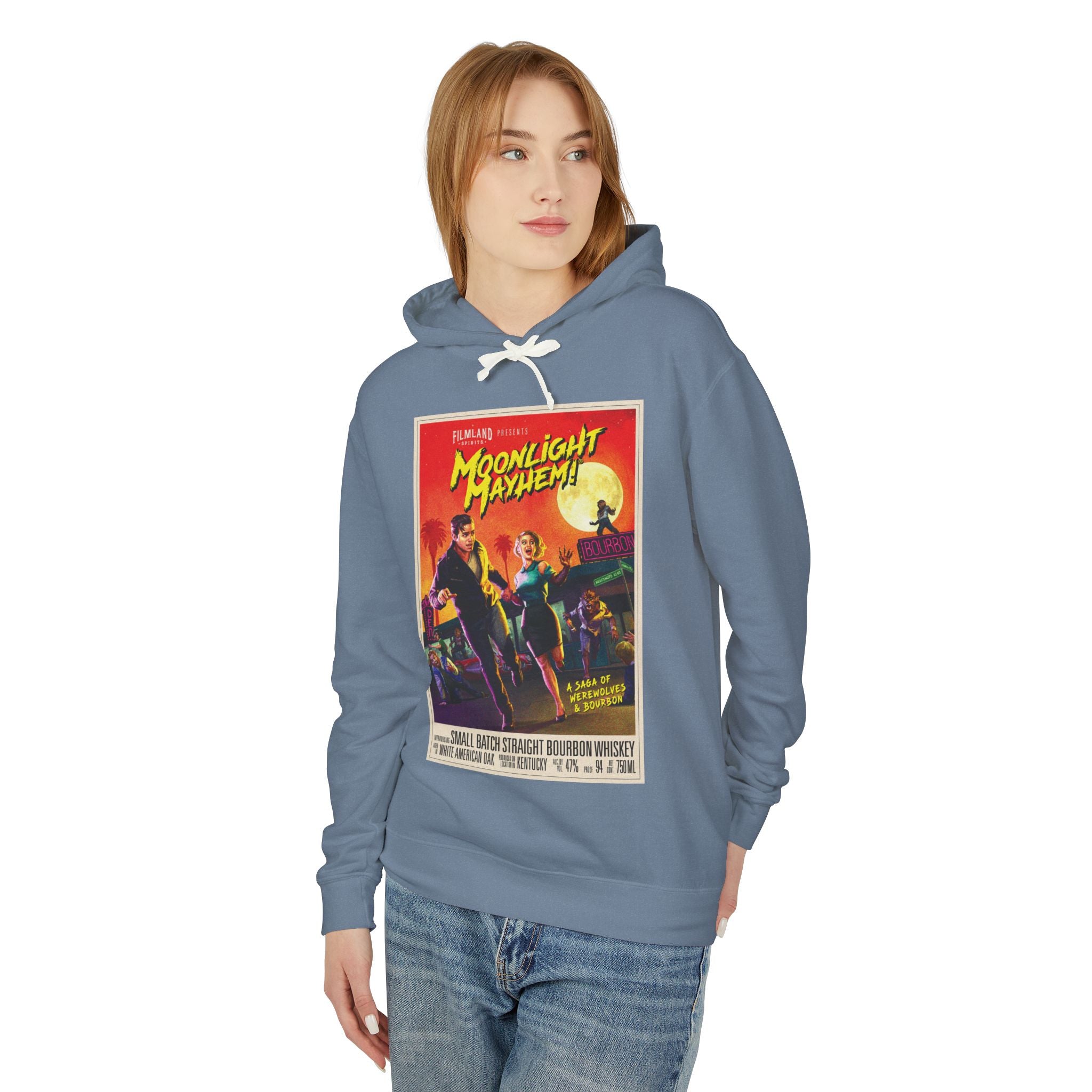 Filmland Moonlight Mayhem Unisex Lightweight Hooded Sweatshirt-17