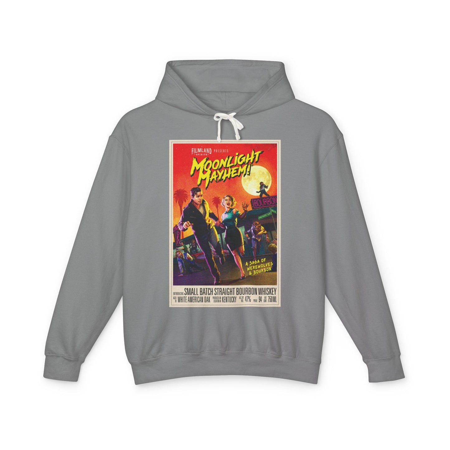 Filmland Moonlight Mayhem Unisex Lightweight Hooded Sweatshirt