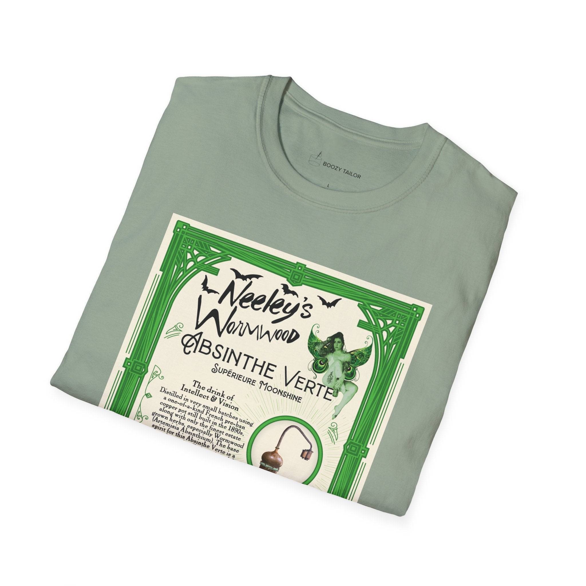 Neeley's Wormwood Absinthe Unisex Softstyle T-Shirt-9