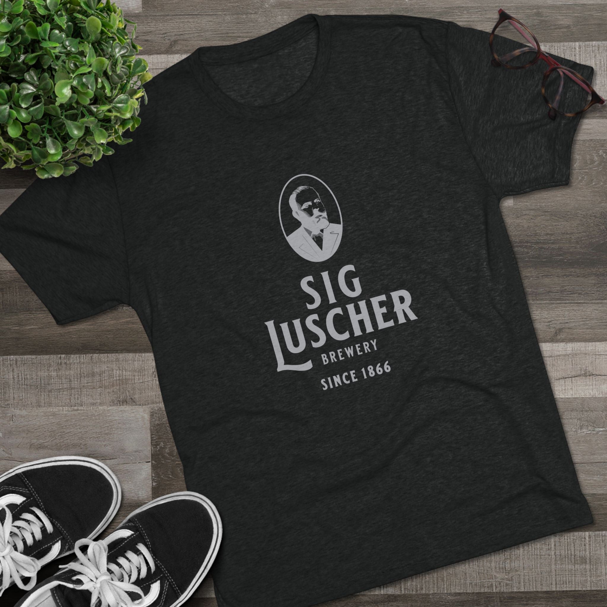 Sig Luscher Brewery Unisex Tri-Blend Crew Tee-9
