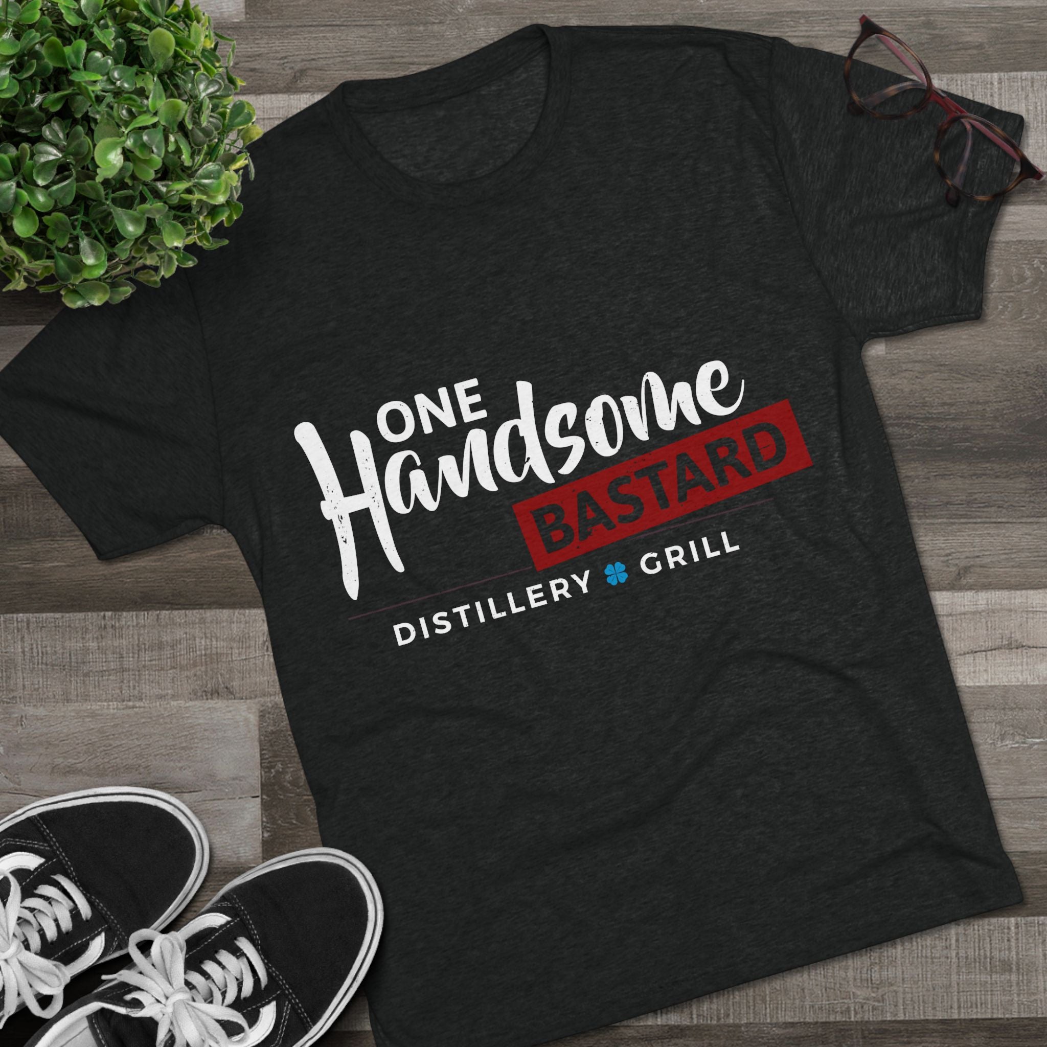 One Handsome Bastard Distillery Unisex Tri-Blend Crew Tee-15