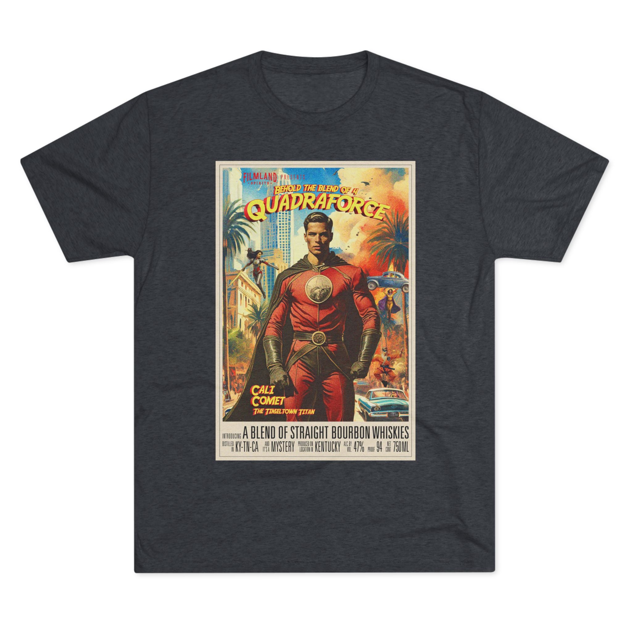 Filmland Quadraforce Unisex Tri-Blend Crew Tee-5
