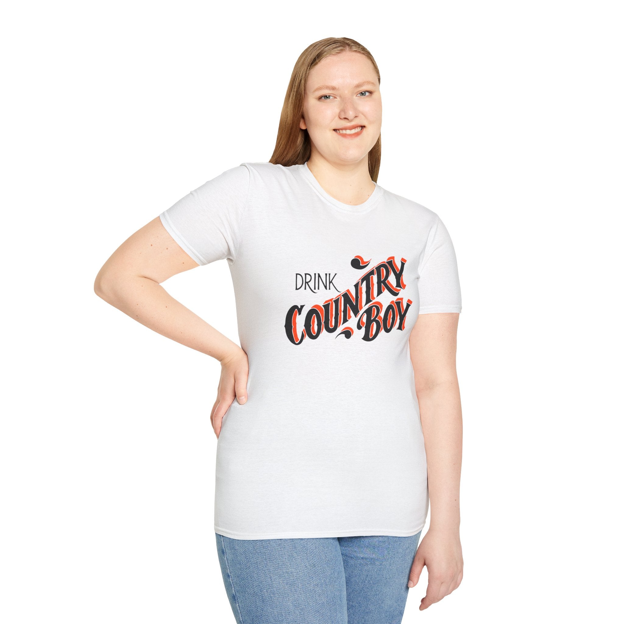 Drink Country Boy Beer Unisex Softstyle T-Shirt-14