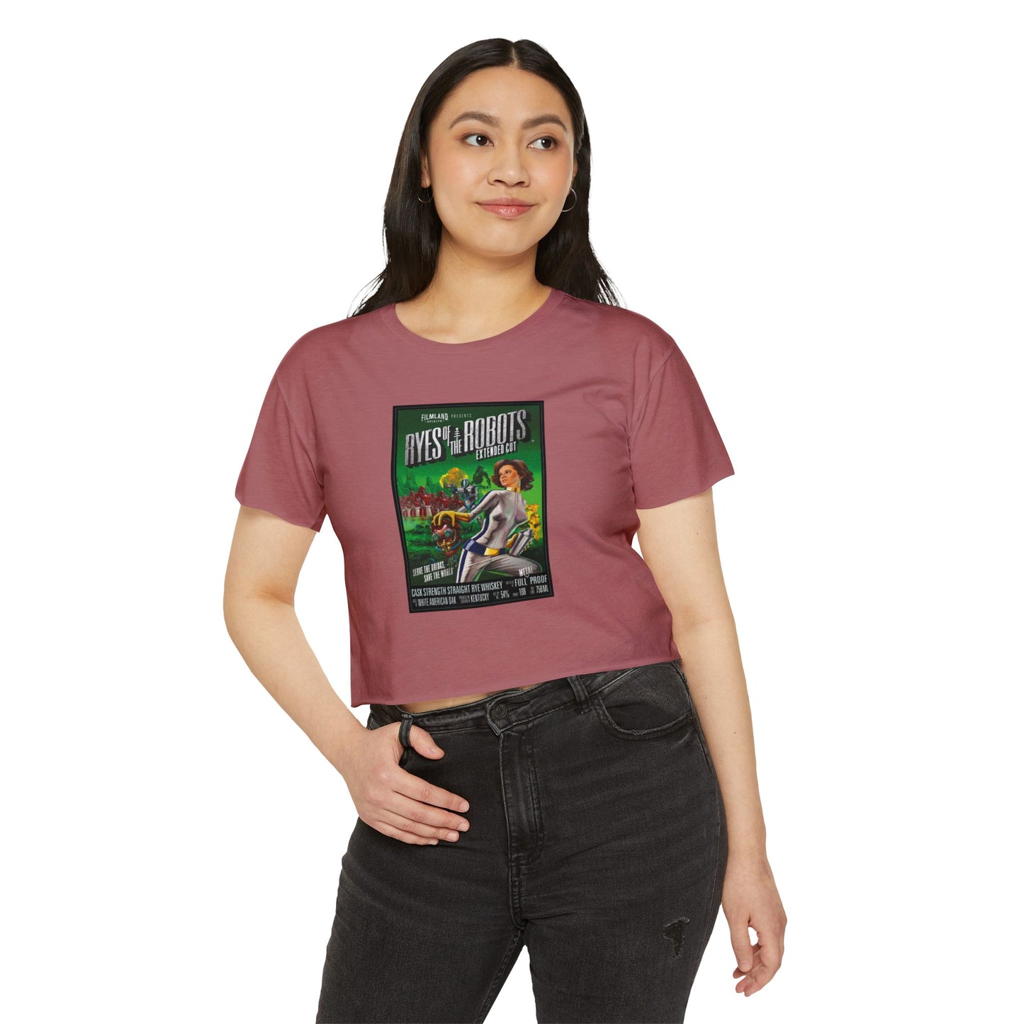 Filmland Ryes of the Robots Women's Festival Crop Top