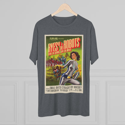 Filmland Ryes of the Robots Unisex Tri-Blend Crew Tee