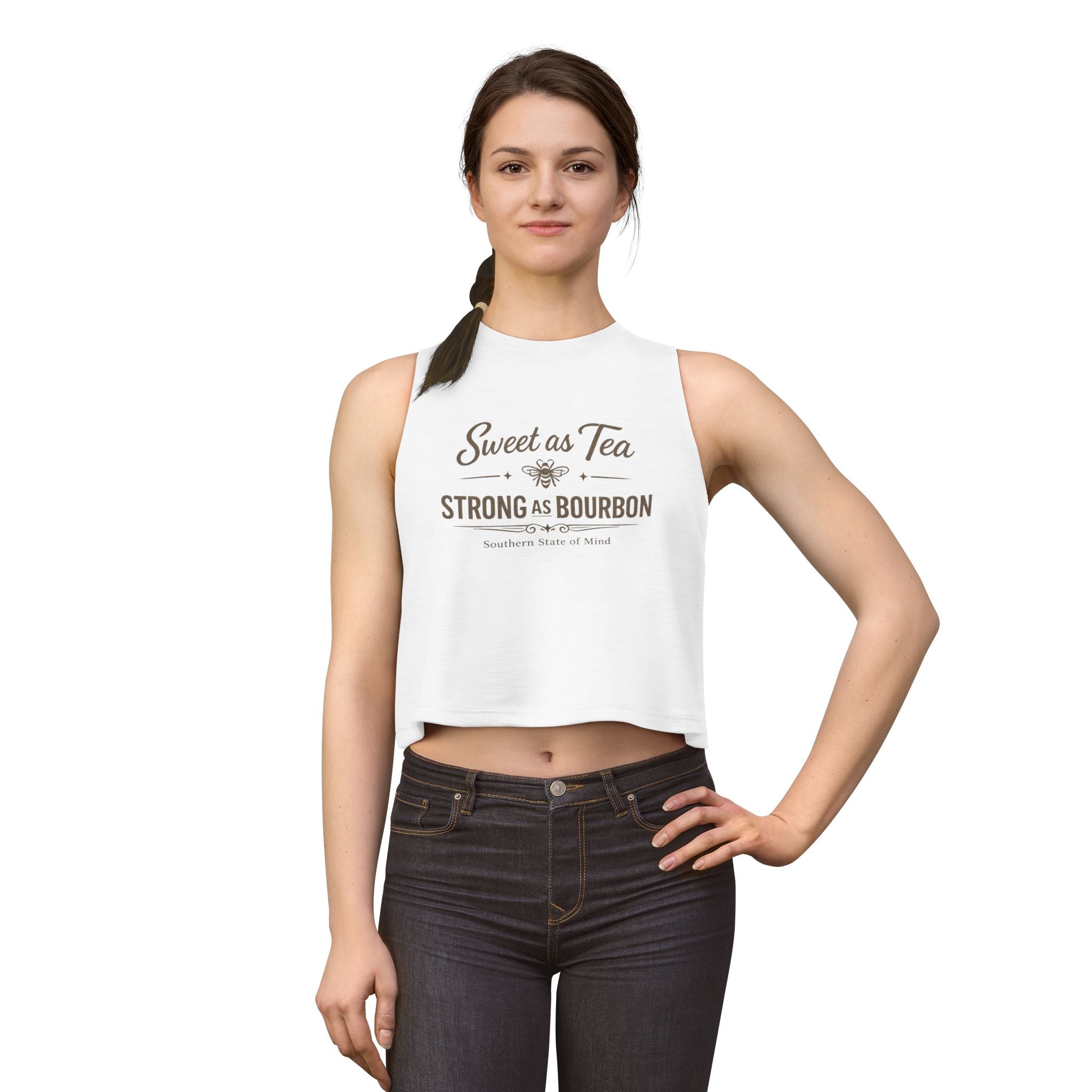 Sweet as Tea. Strong as Bourbon. Women's Crop Top-8