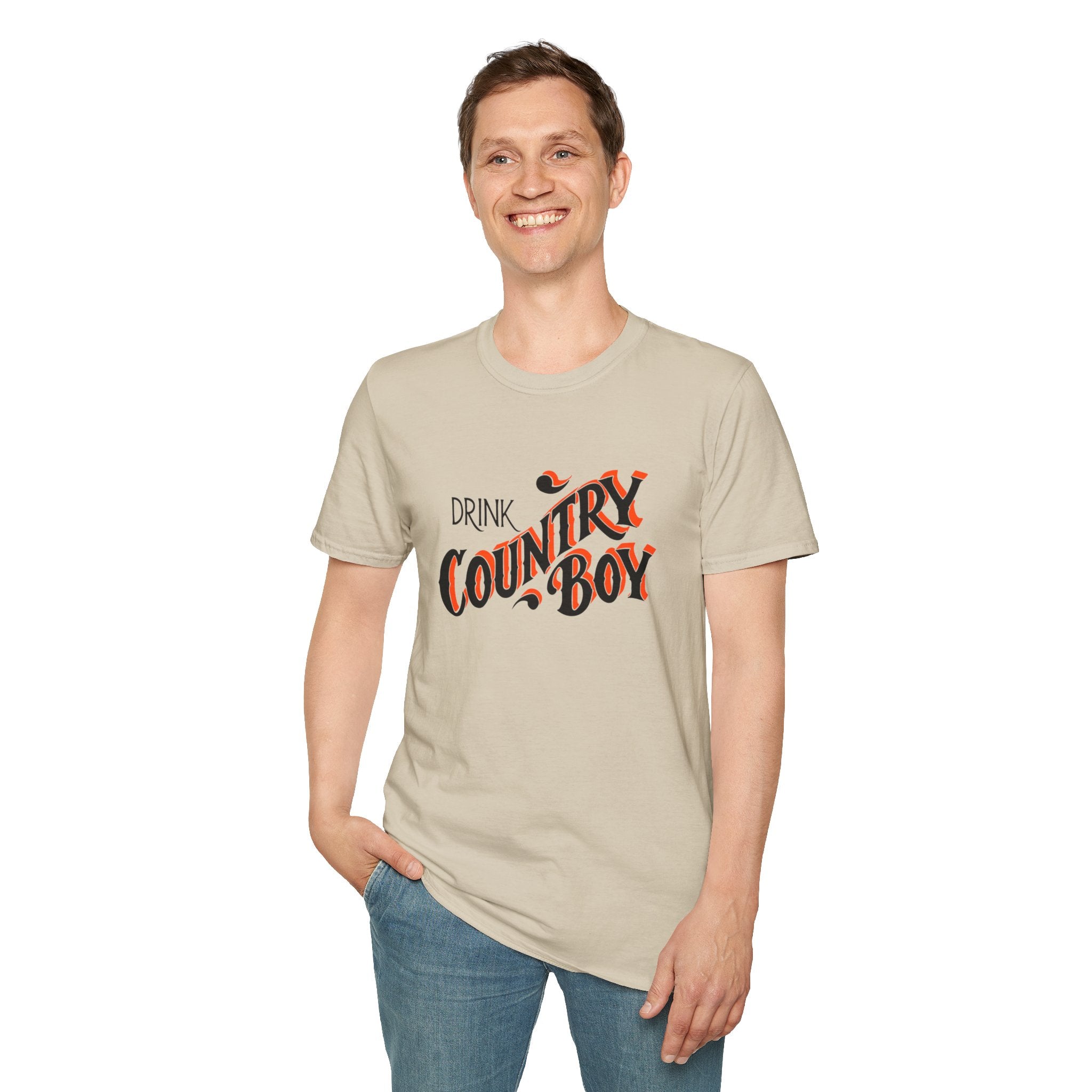 Drink Country Boy Beer Unisex Softstyle T-Shirt-18