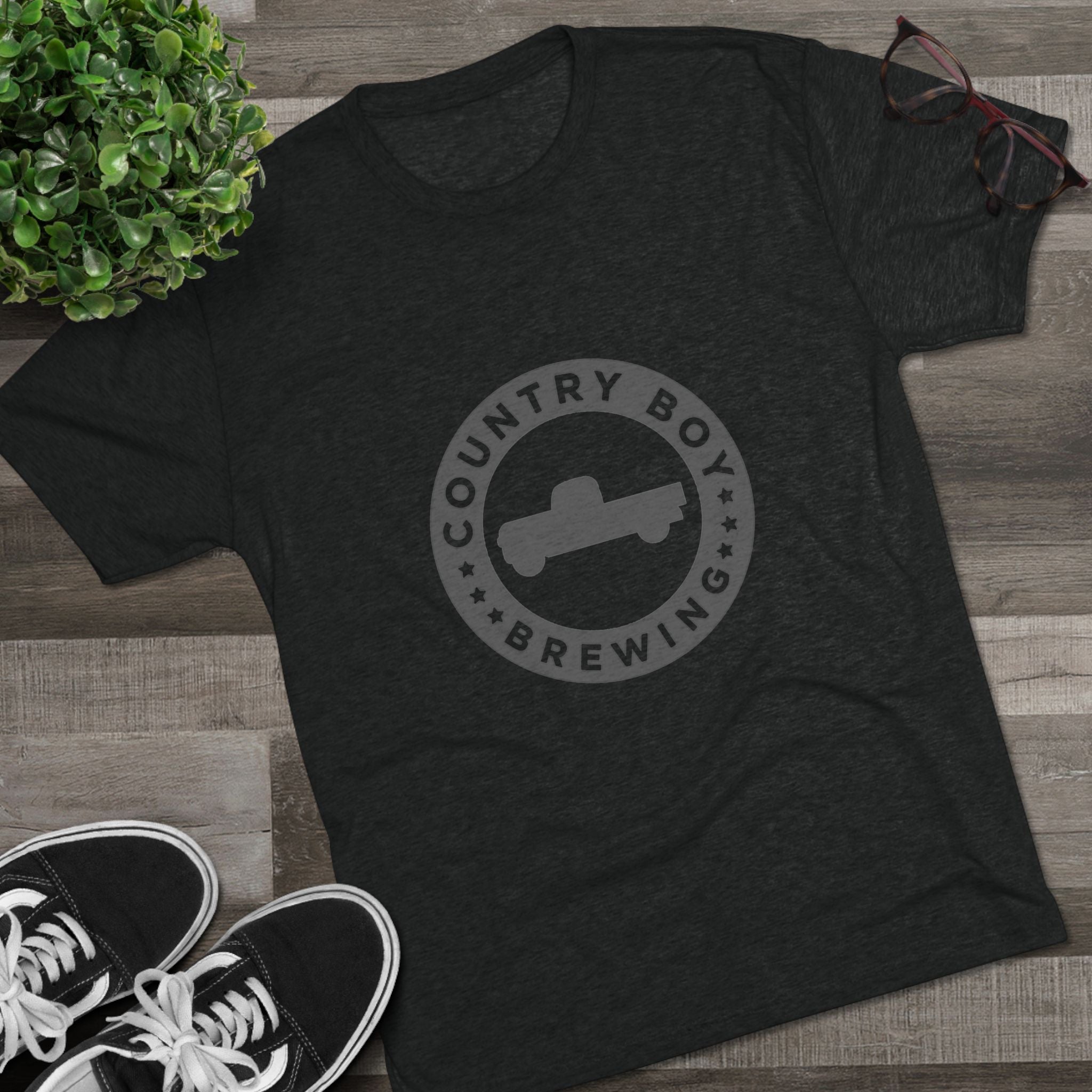 Country Boy Beer Logo Unisex Tri-Blend Crew Tee-17