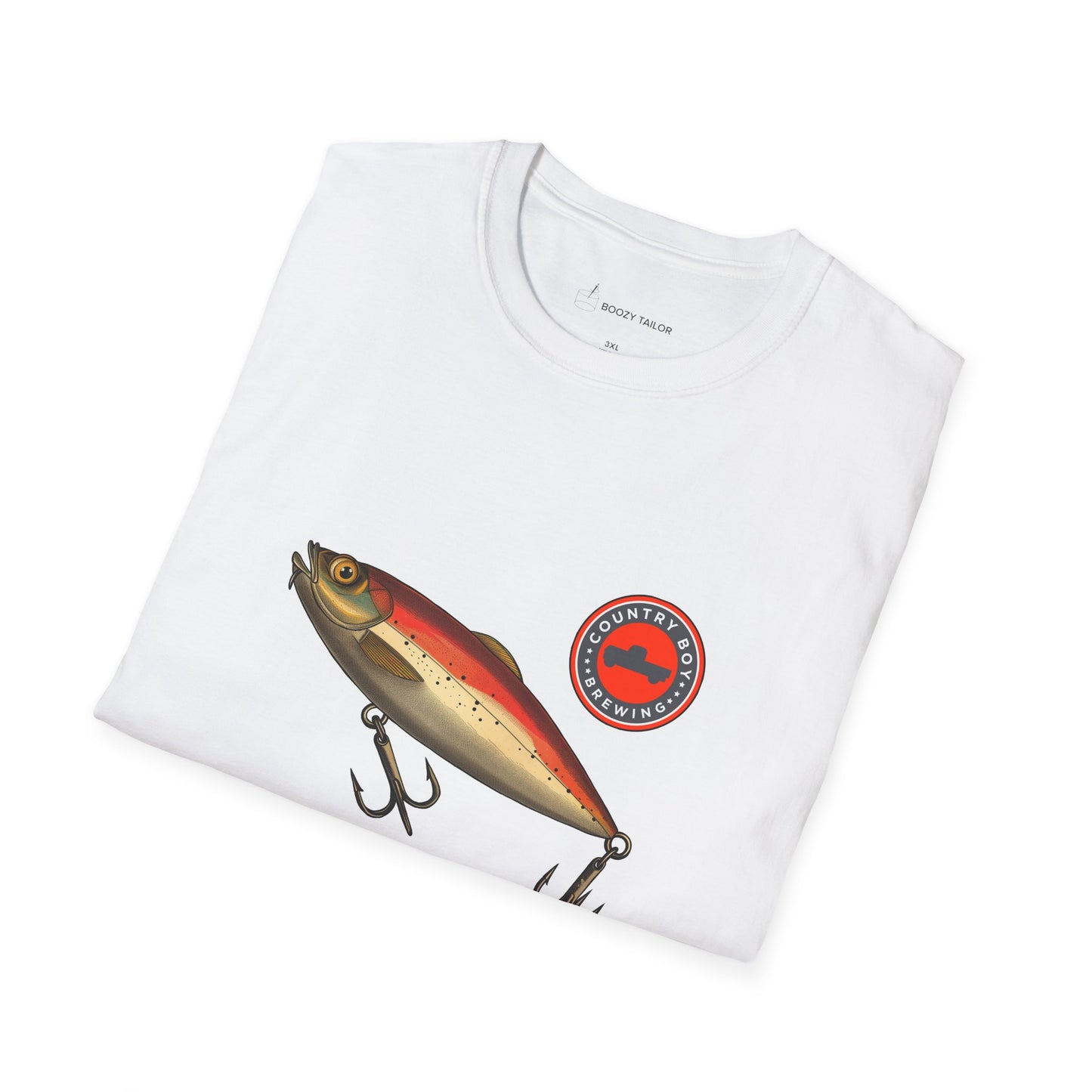 Country Boy Brewing Fishing Lure Unisex Softstyle T-Shirt