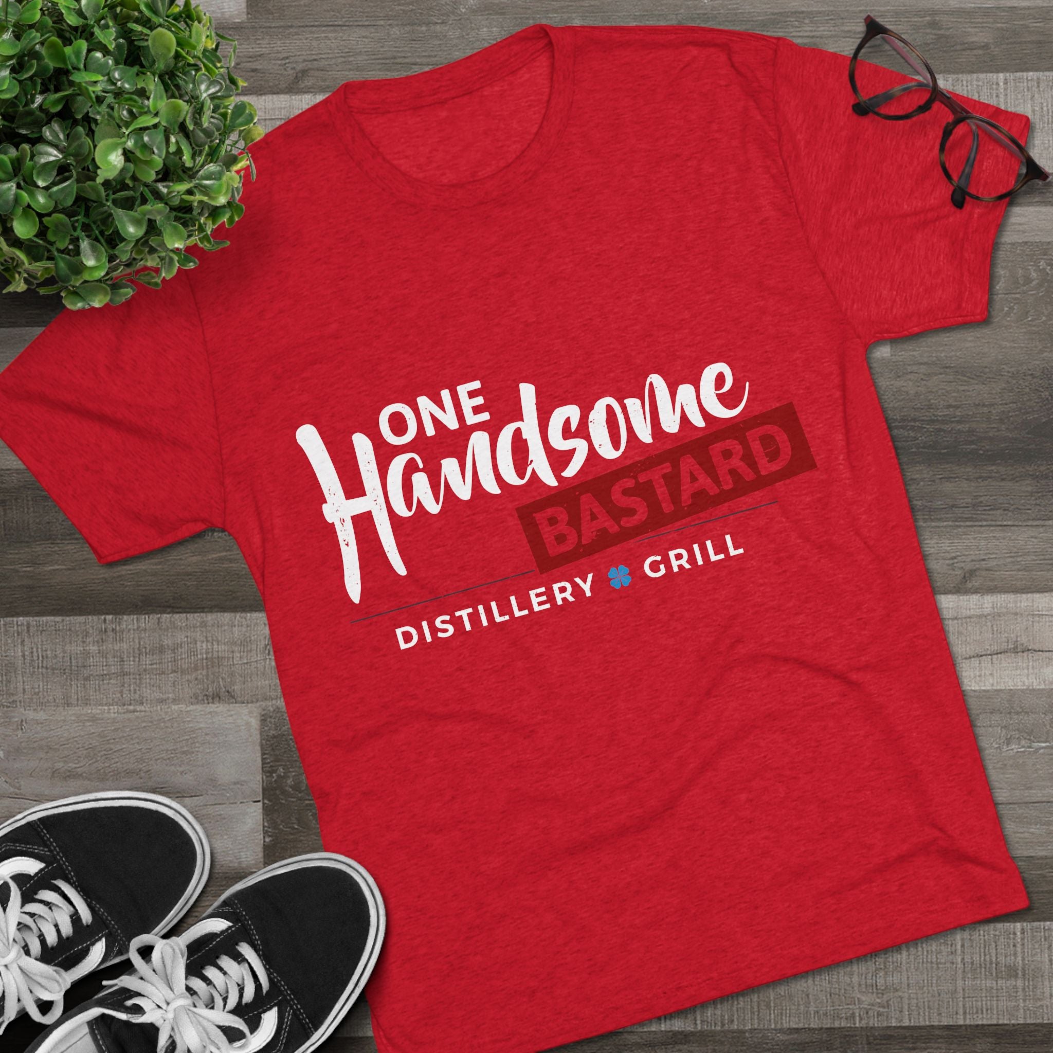 One Handsome Bastard Distillery Unisex Tri-Blend Crew Tee-33