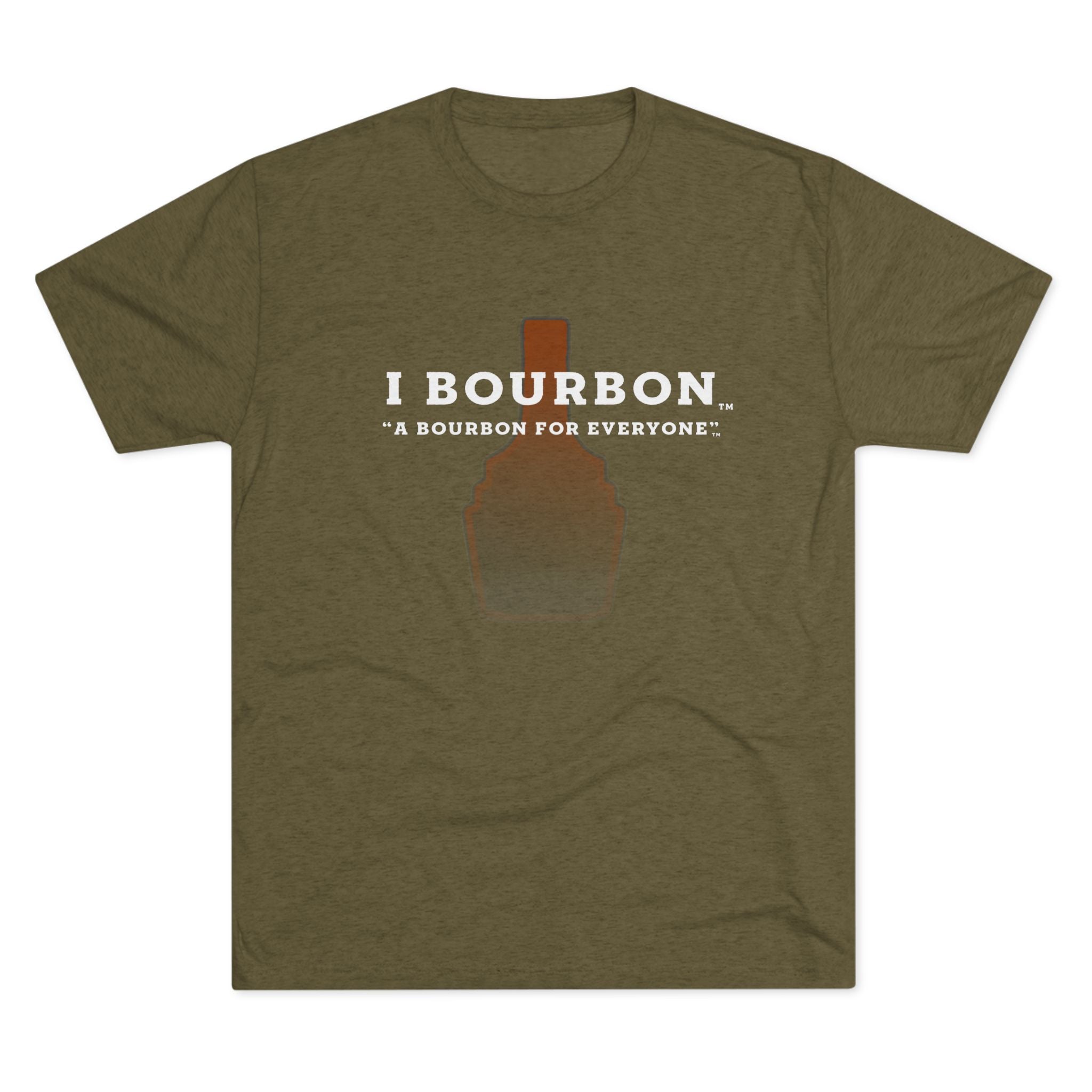 I Bourbon Outline Unisex Tri-Blend Crew Tee-6