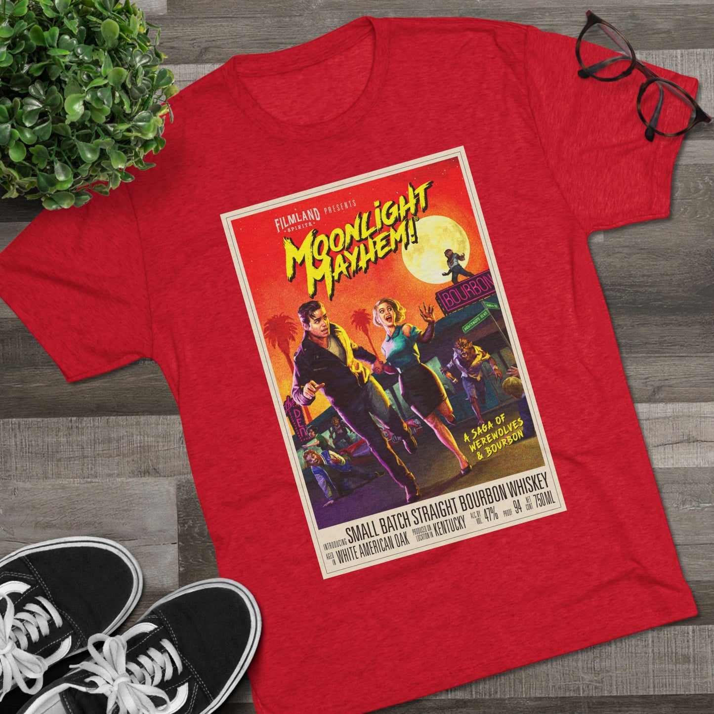 Filmland Moonlight Mayhem Unisex Tri-Blend Crew Tee