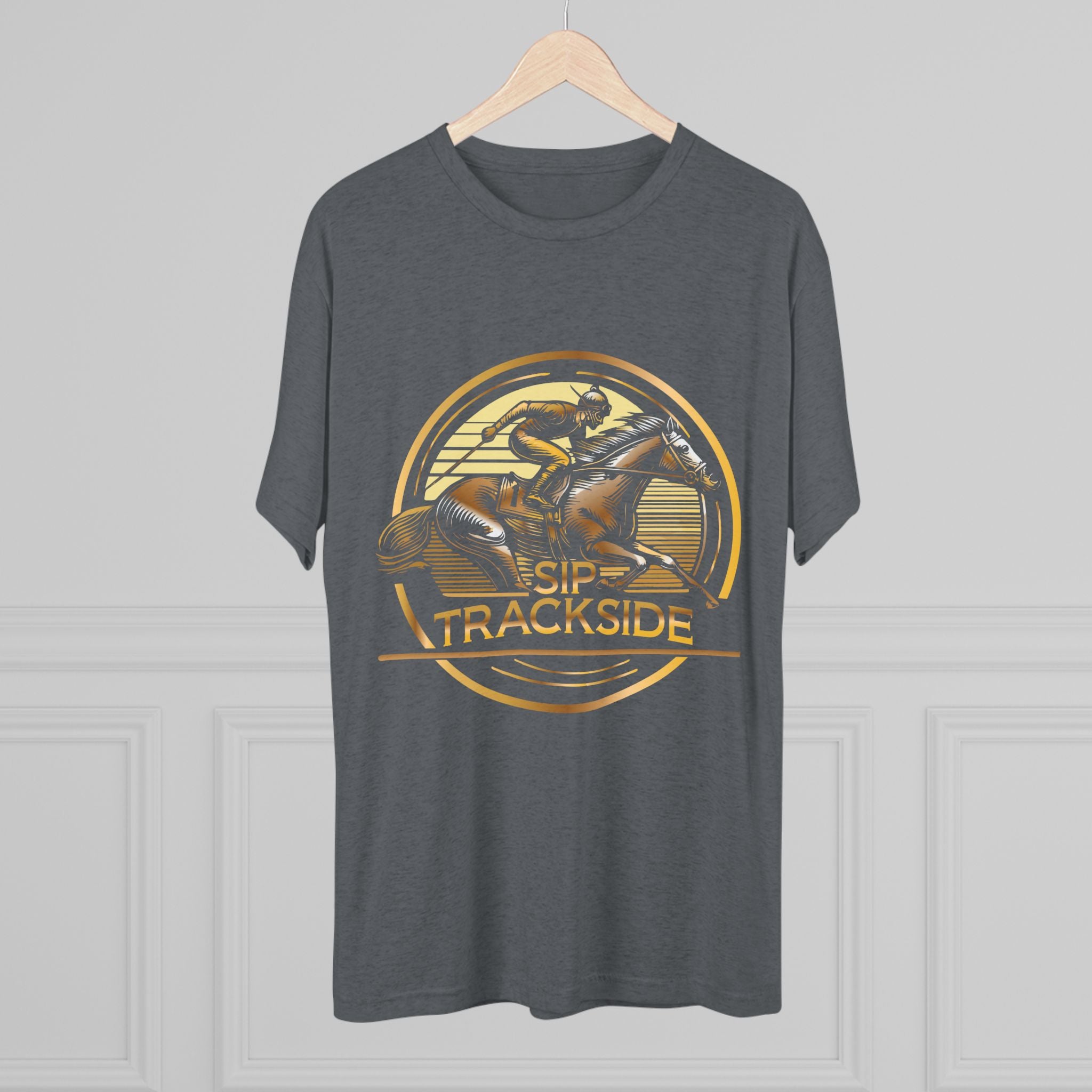 Trackside Distilling Sip Trackside Unisex Tri-Blend Crew Tee-19