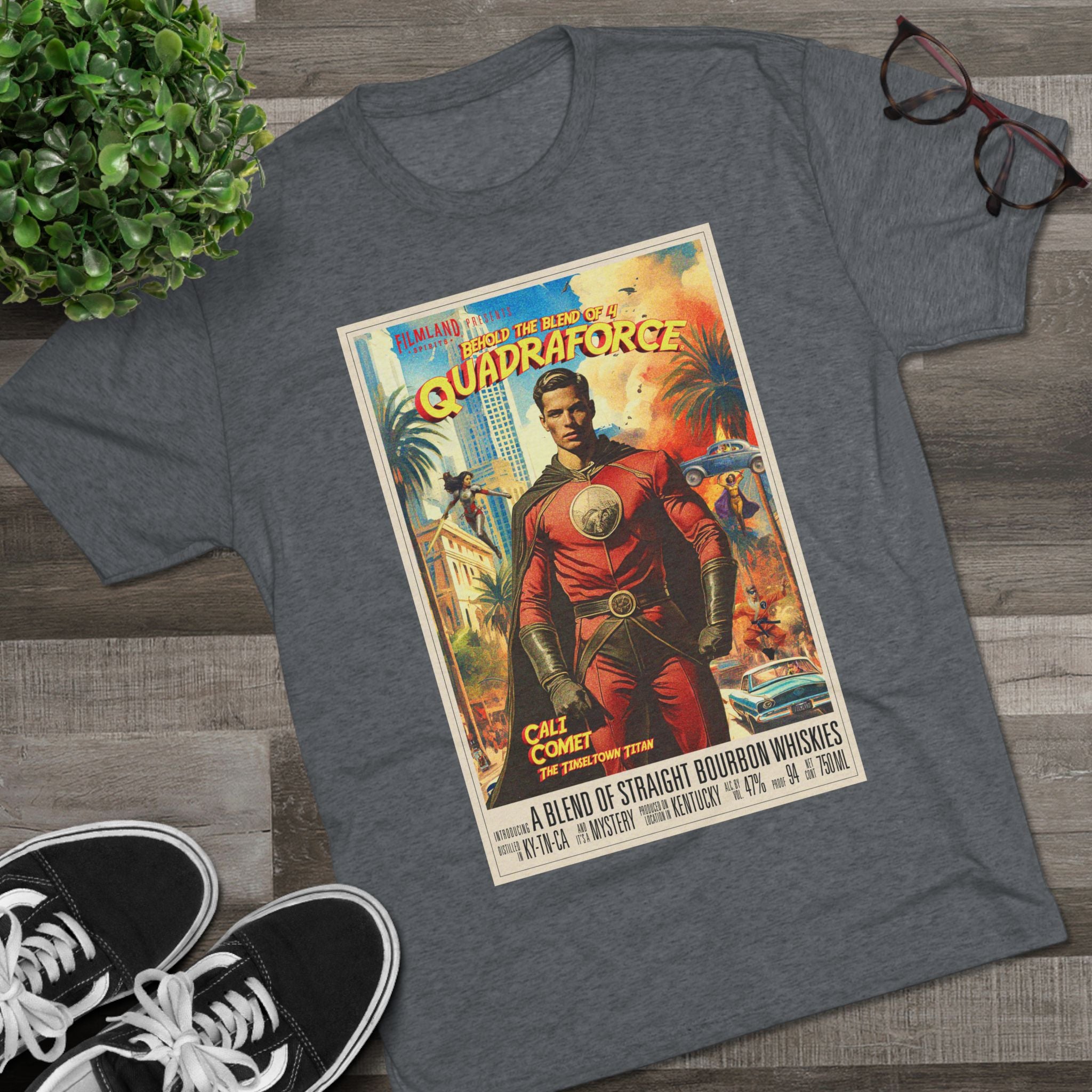 Filmland Quadraforce Unisex Tri-Blend Crew Tee-7