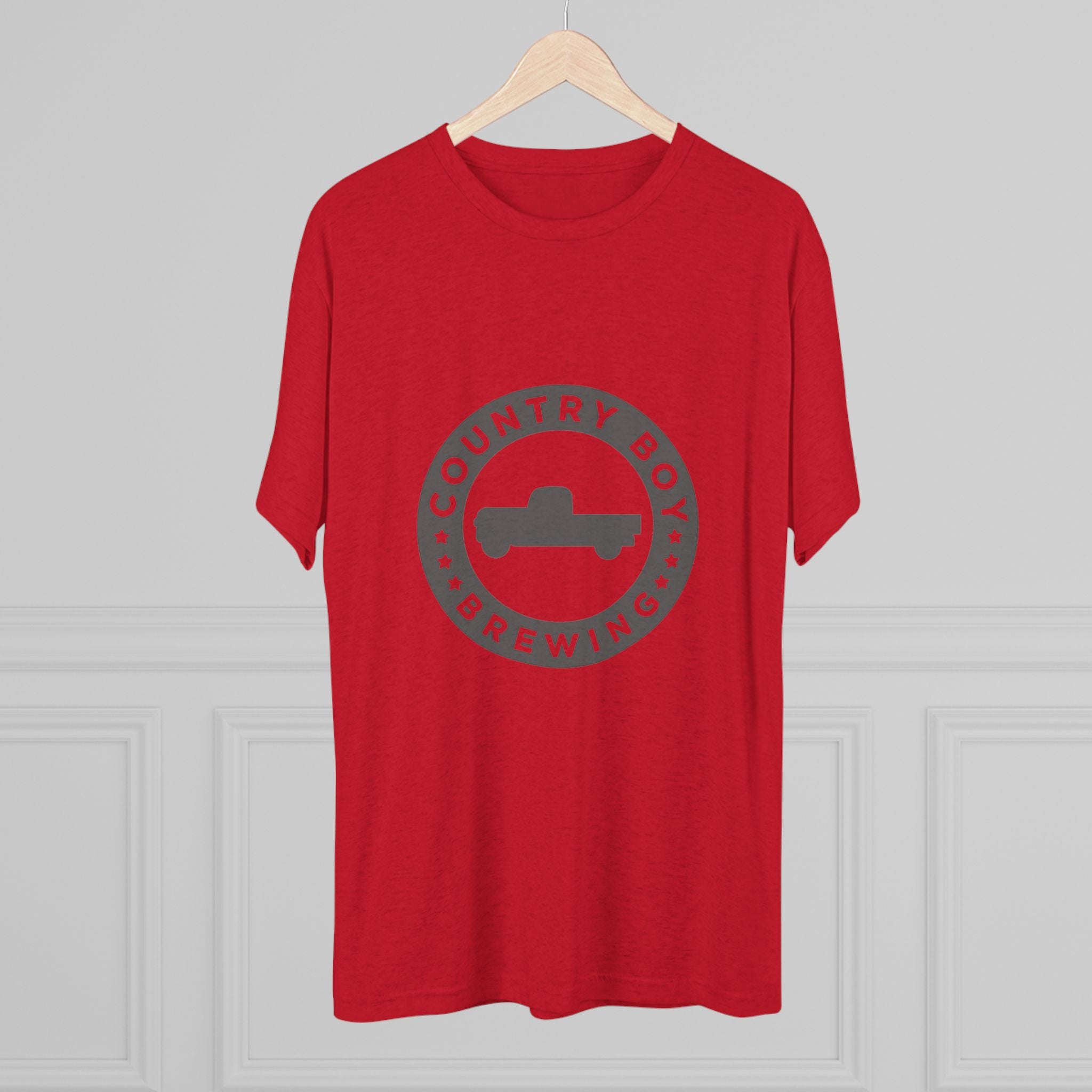 Country Boy Beer Logo Unisex Tri-Blend Crew Tee-30