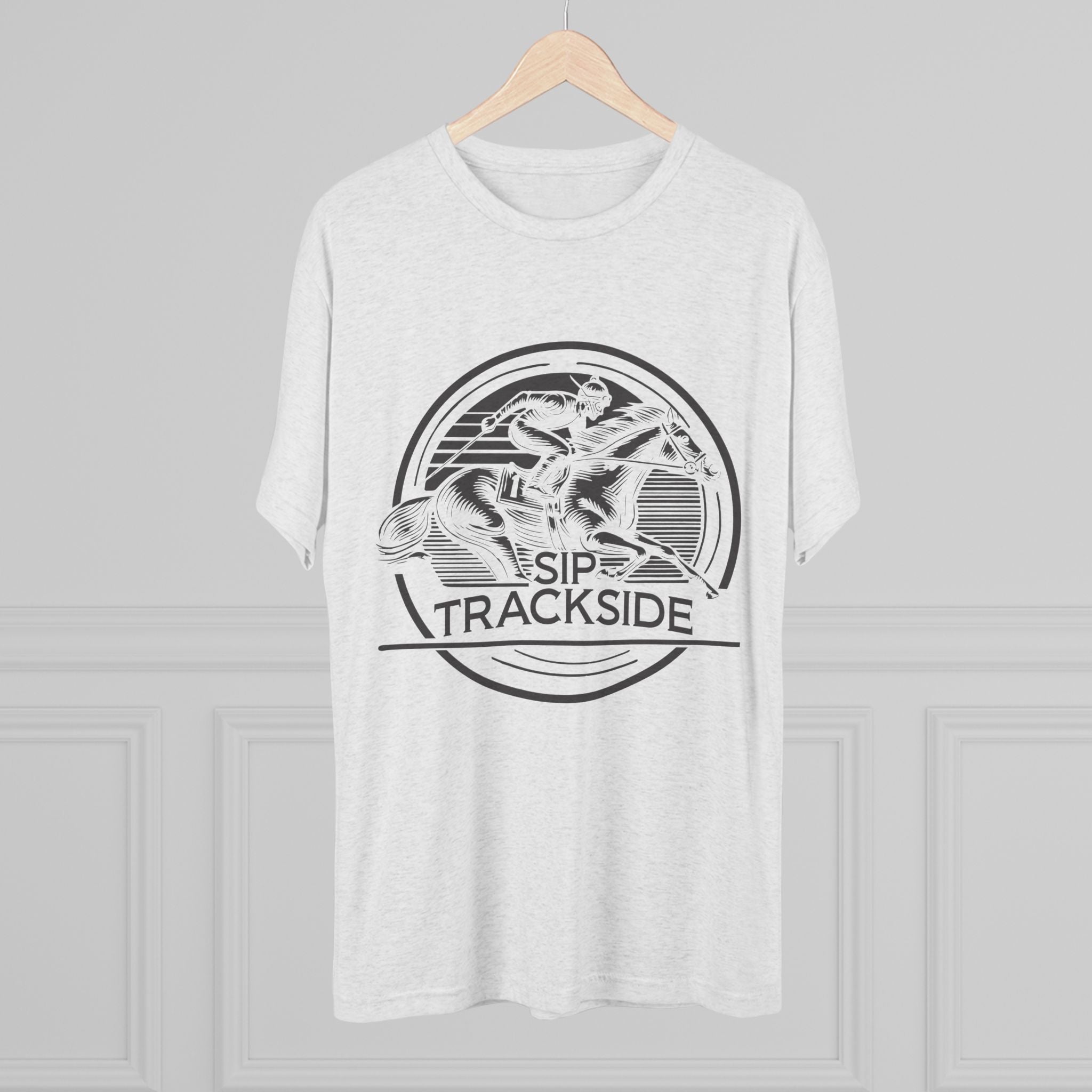 Trackside Distilling Sip Trackside Unisex Tri-Blend Crew Tee-7