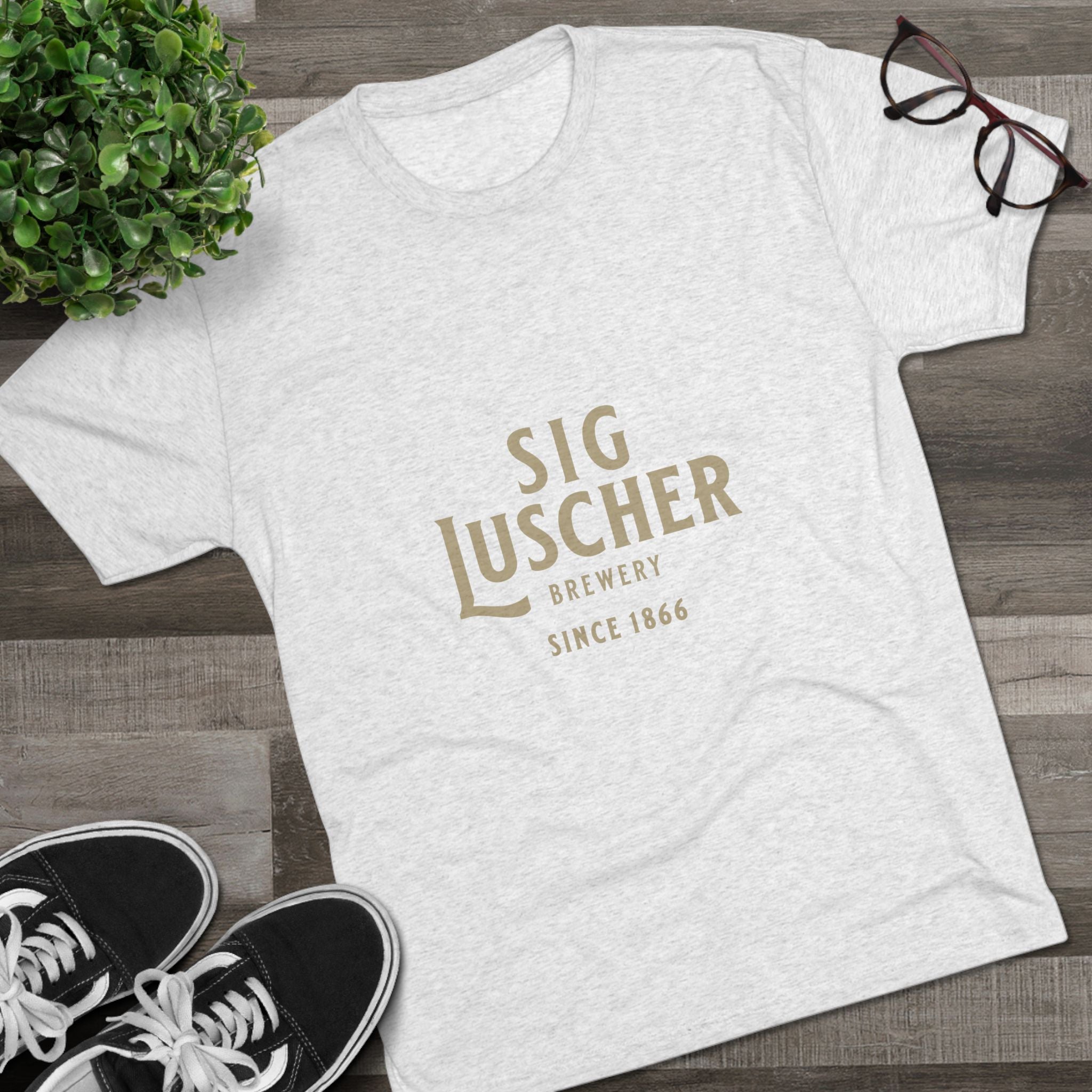 Sig Luscher Brewery Unisex Tri-Blend Crew Tee-10