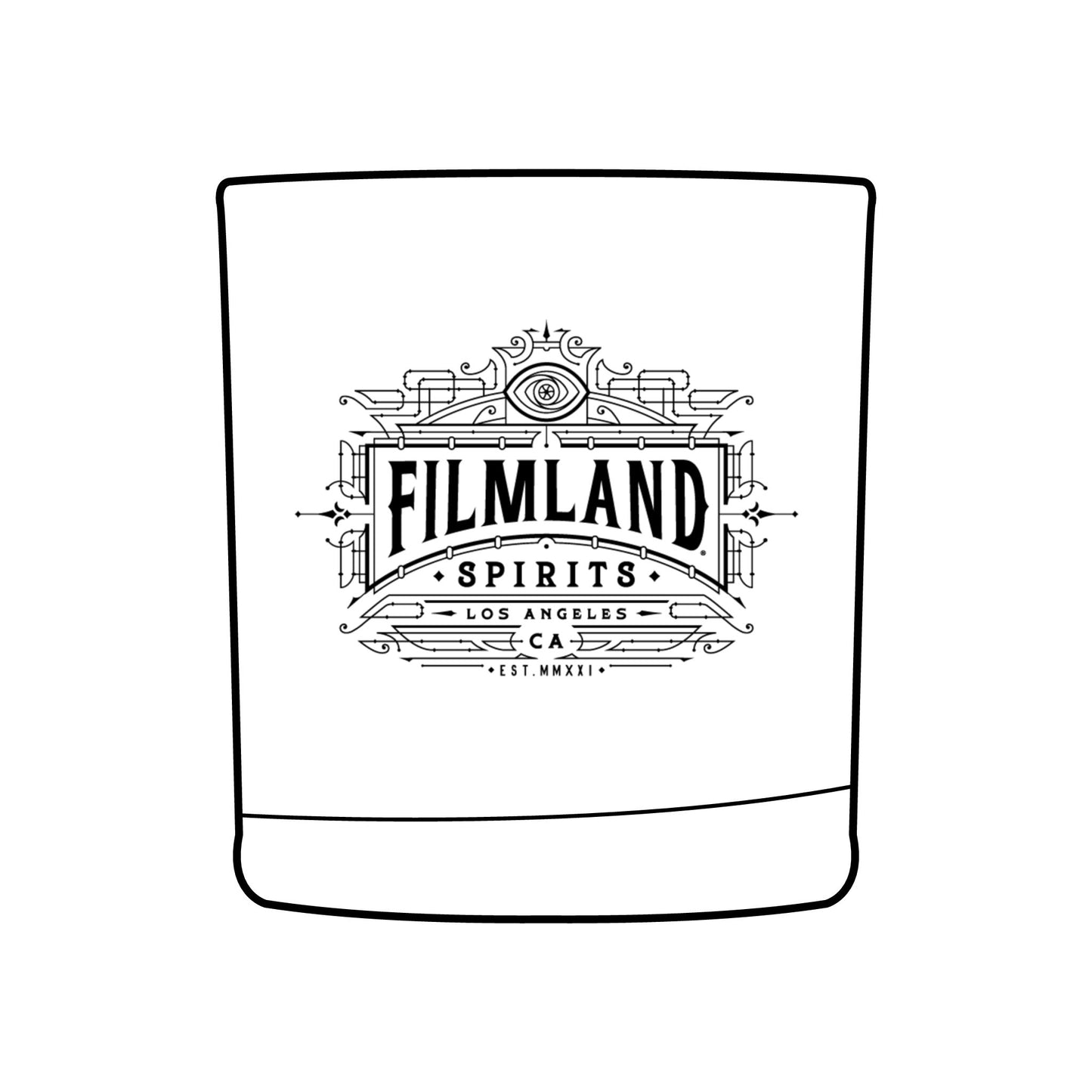 Filmland Spirits Whiskey Glass, 10.5oz - Engraved