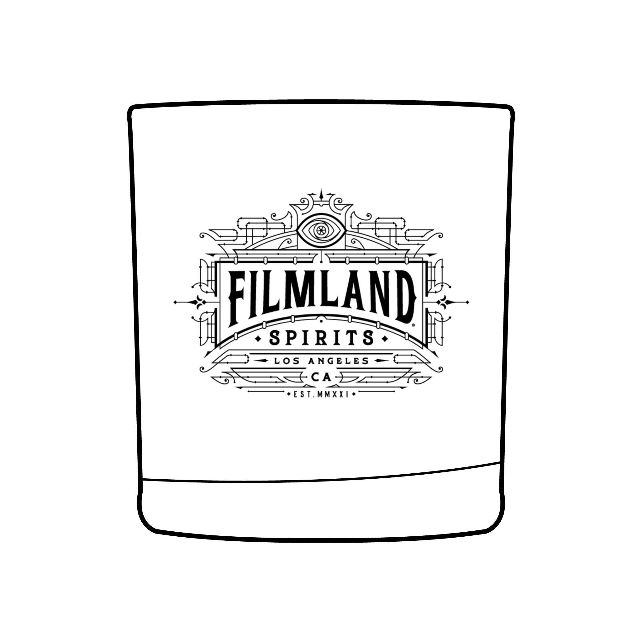 Filmland Spirits Whiskey Glass, 10.5oz - Engraved-3