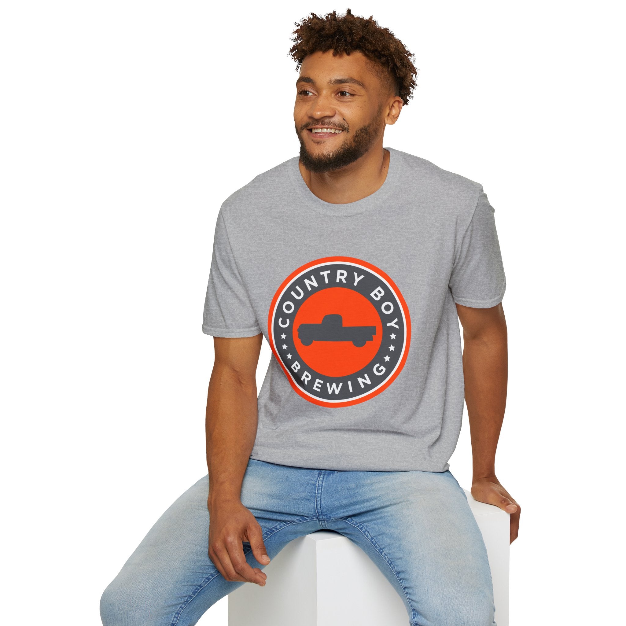 Country Boy Brewing Logo Unisex Softstyle T-Shirt-18