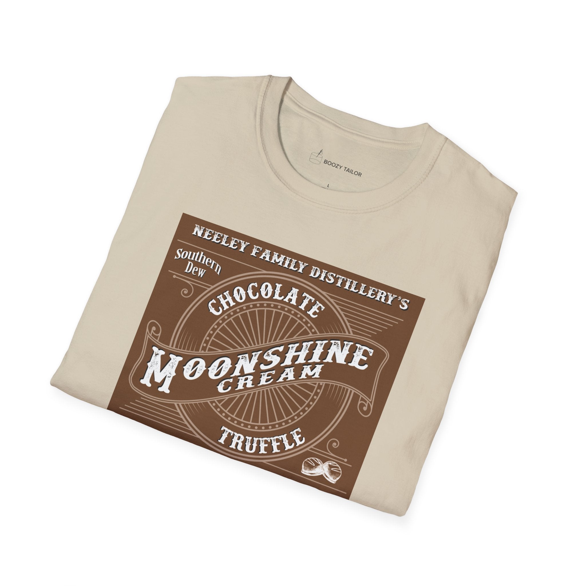 Neeley Family Distillery's Chocolate Moonshine Truffle Unisex Softstyle T-Shirt-9