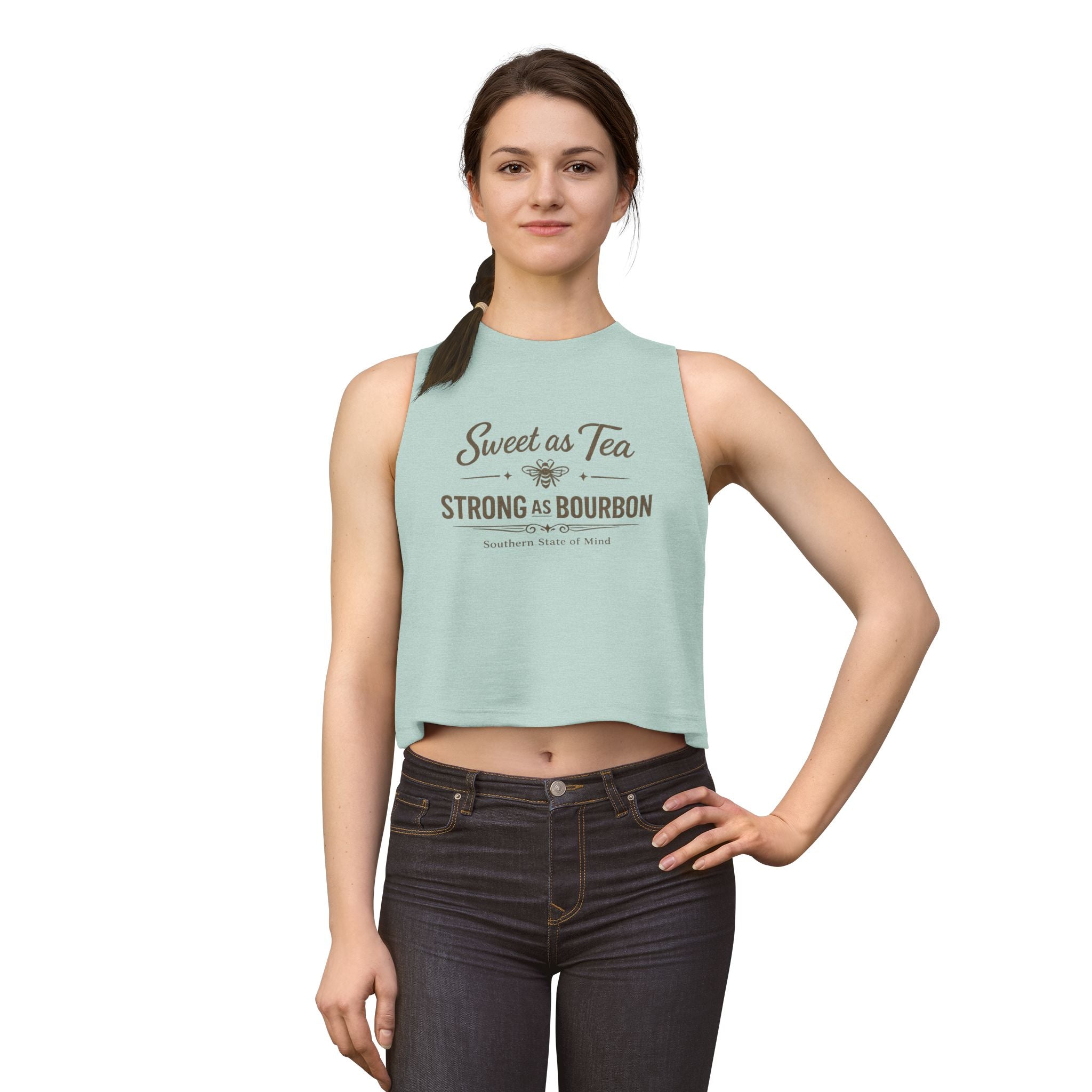 Sweet as Tea. Strong as Bourbon. Women's Crop Top-14