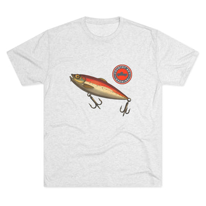 Country Boy Fishing Lure Unisex Tri-Blend Crew Tee