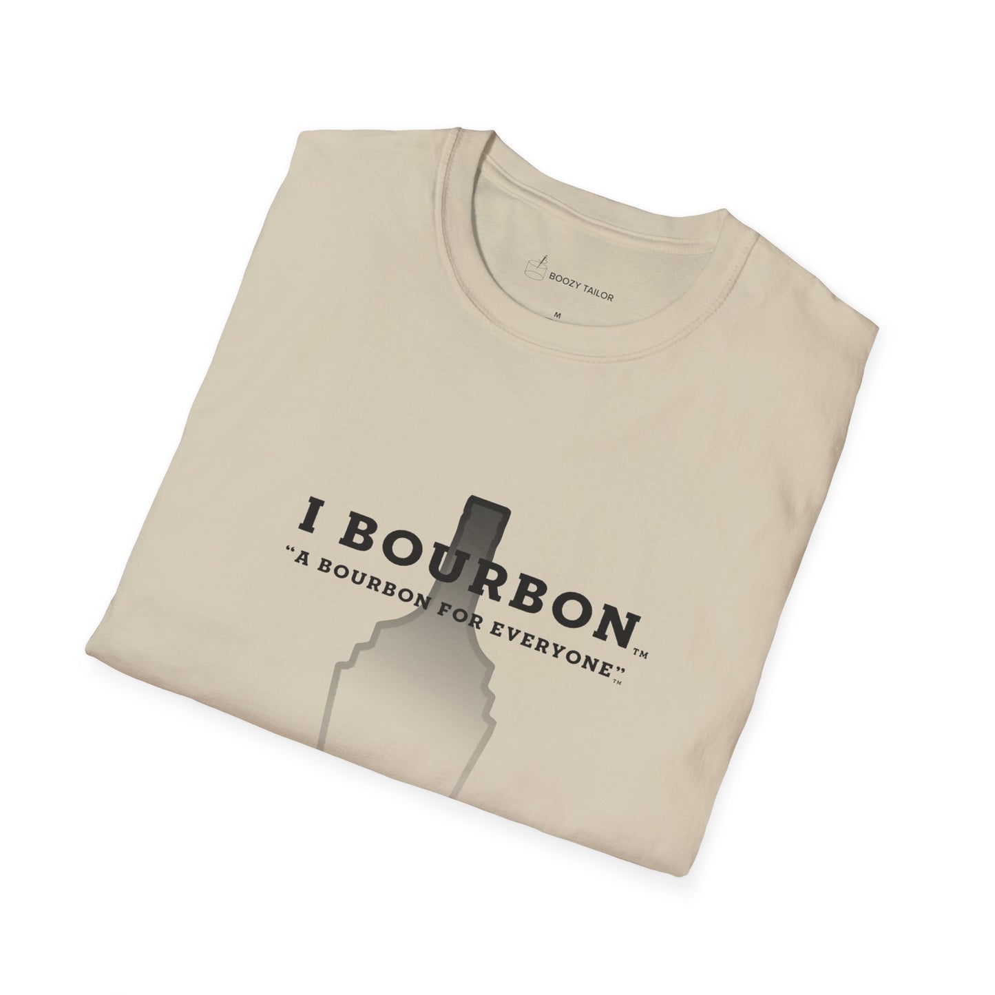 I Bourbon Faded Bottle Unisex Softstyle T-Shirt