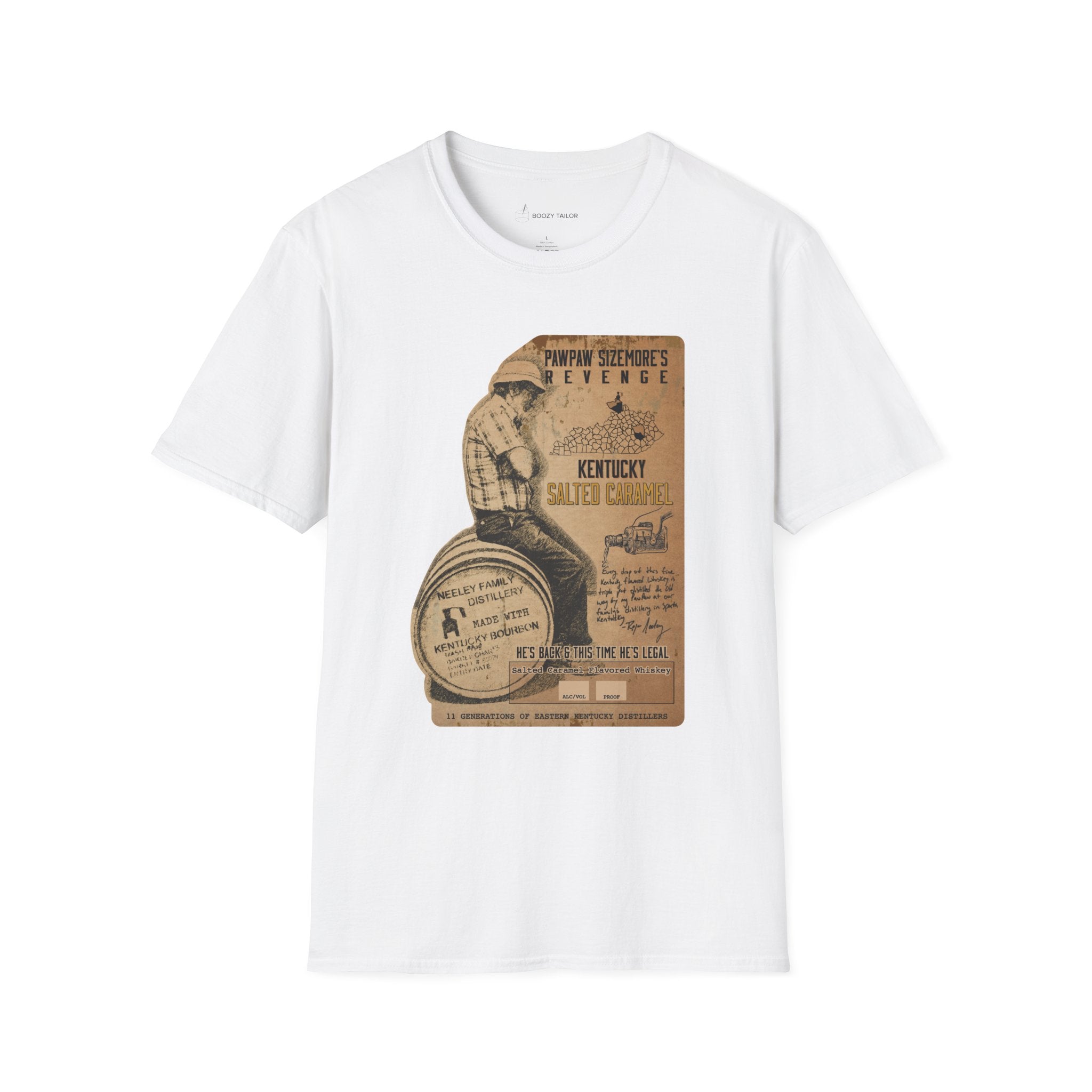 Neeley Family Distillery Papa Sizemore's Revenge Unisex Softstyle T-Shirt-4