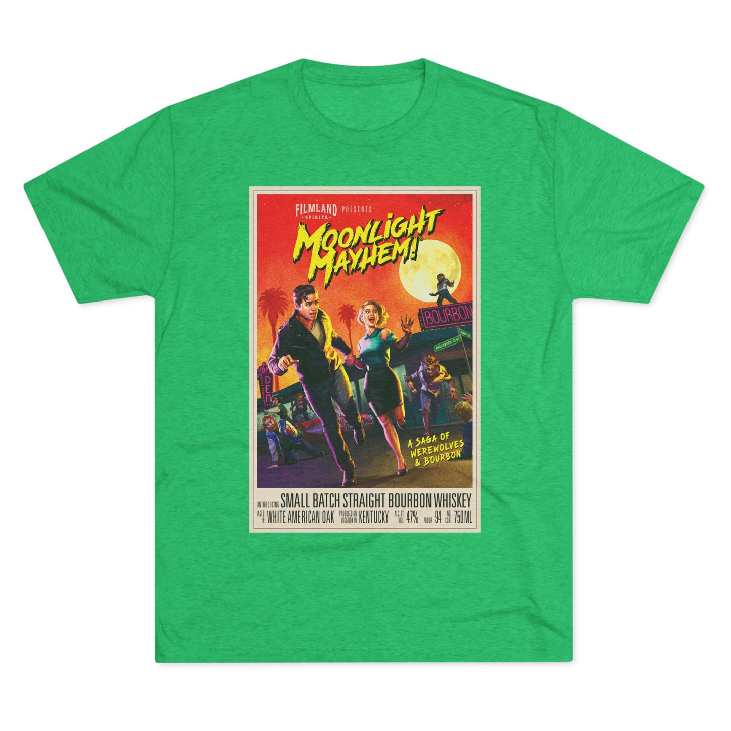 Filmland Moonlight Mayhem Unisex Tri-Blend Crew Tee