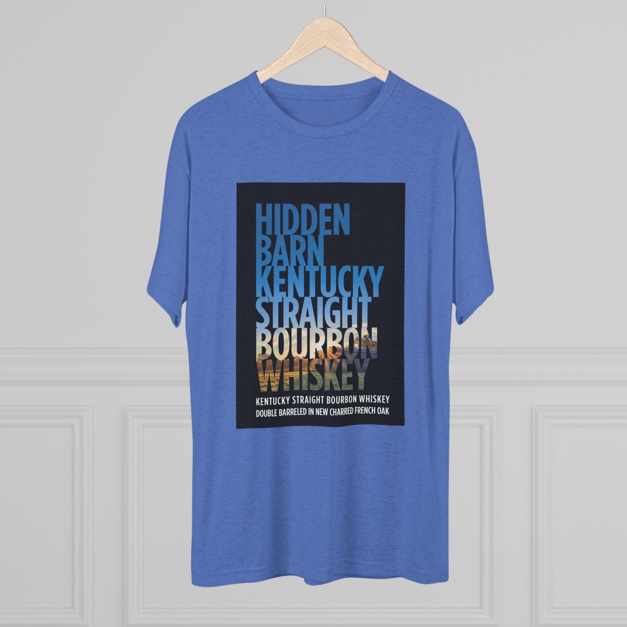 Hidden Barn Bourbon Whiskey Unisex Tri-Blend Crew Tee-16