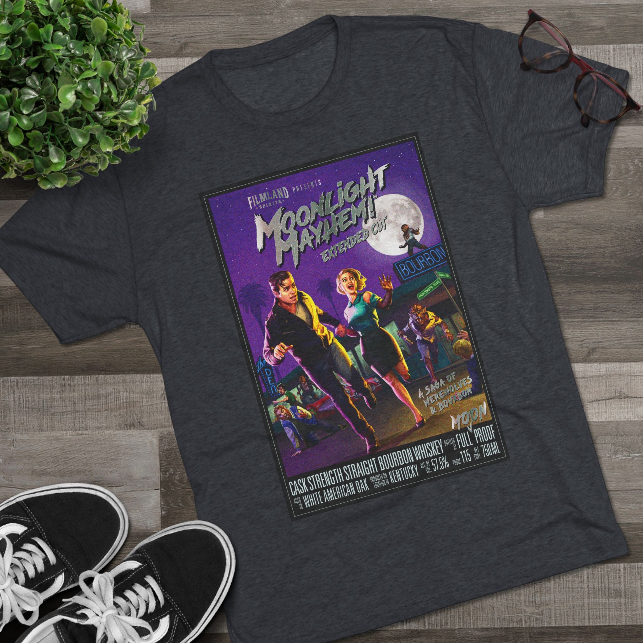 Filmland Moonlight Mayhem Unisex Tri-Blend Crew Tee-18