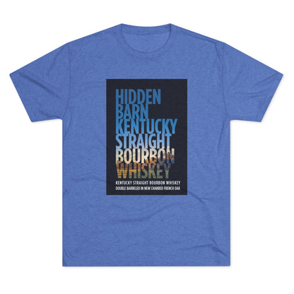 Hidden Barn Bourbon Whiskey Unisex Tri-Blend Crew Tee