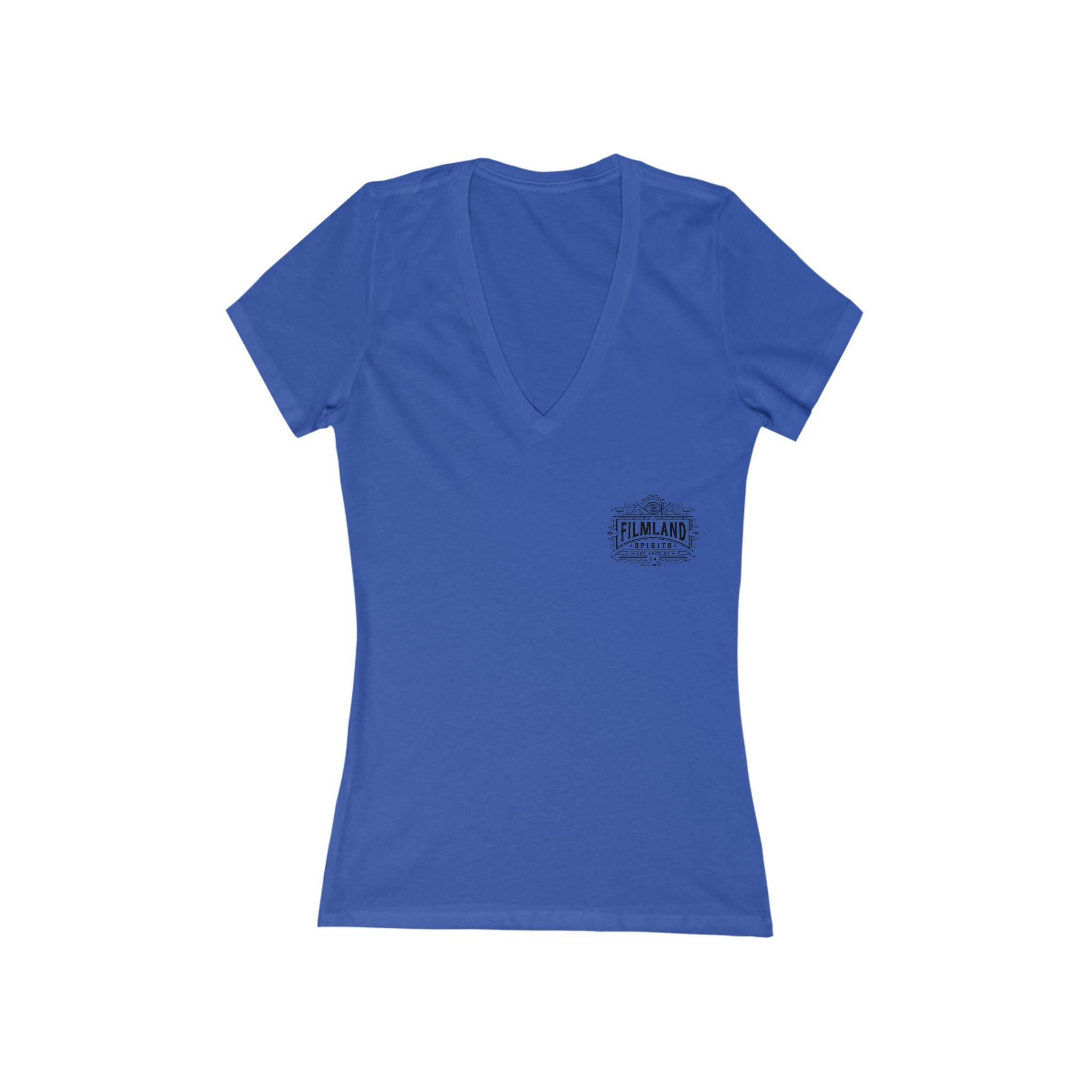 Filmland Women's Jersey Short Sleeve Deep V-Neck Tee-5
